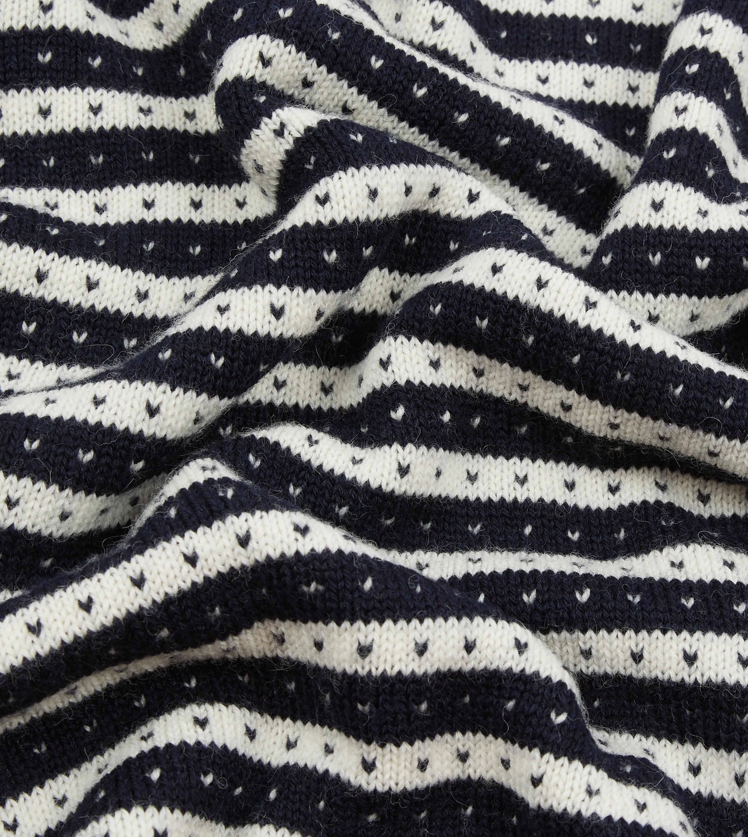 Norwegian Striped Birdseye Wool Alpaca Crew Neck Jumper sold by Drake's London product image thumbnail 2