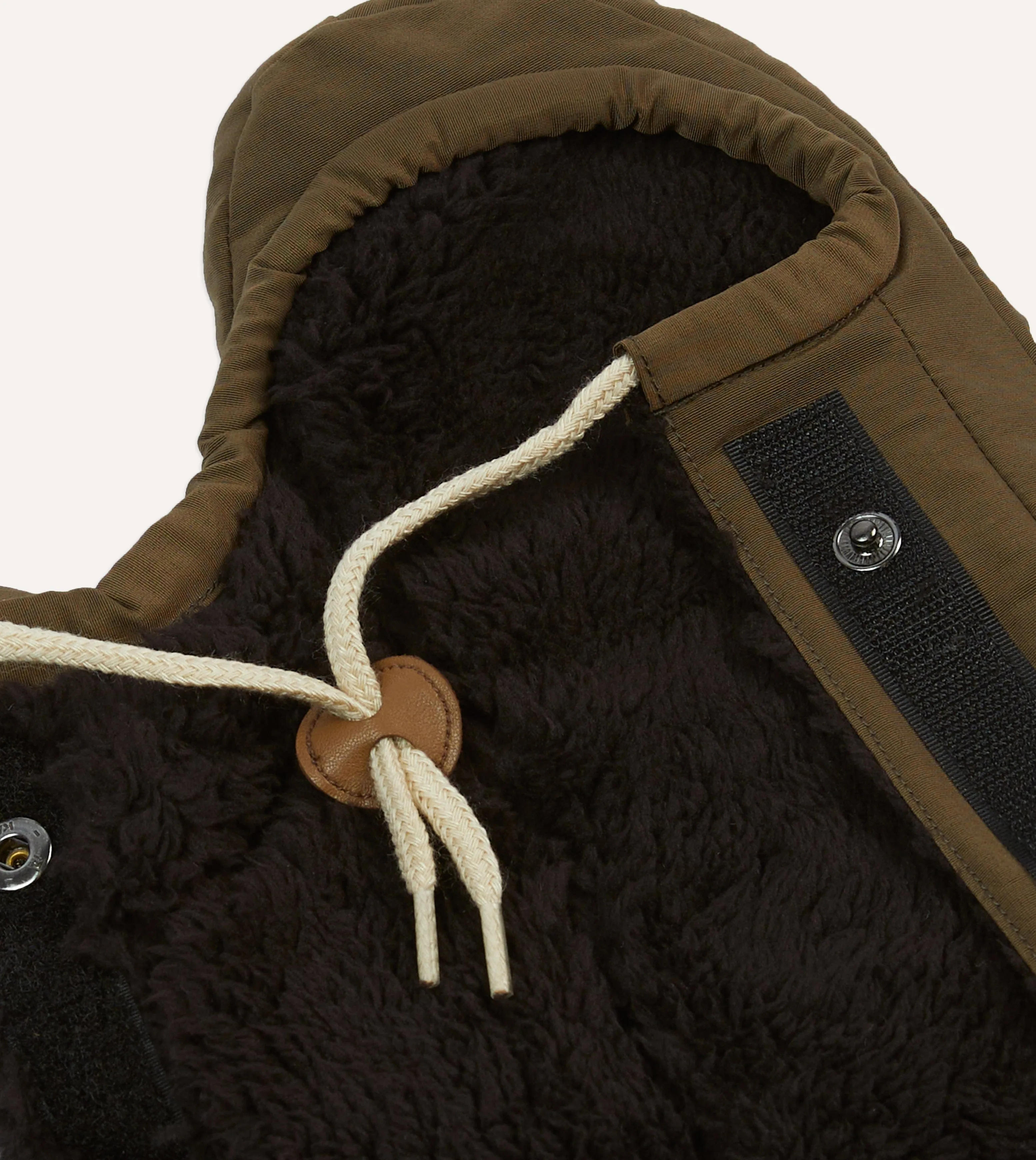 Elmer Khaki Cover Down Mittens sold by Drake's London product image thumbnail 3