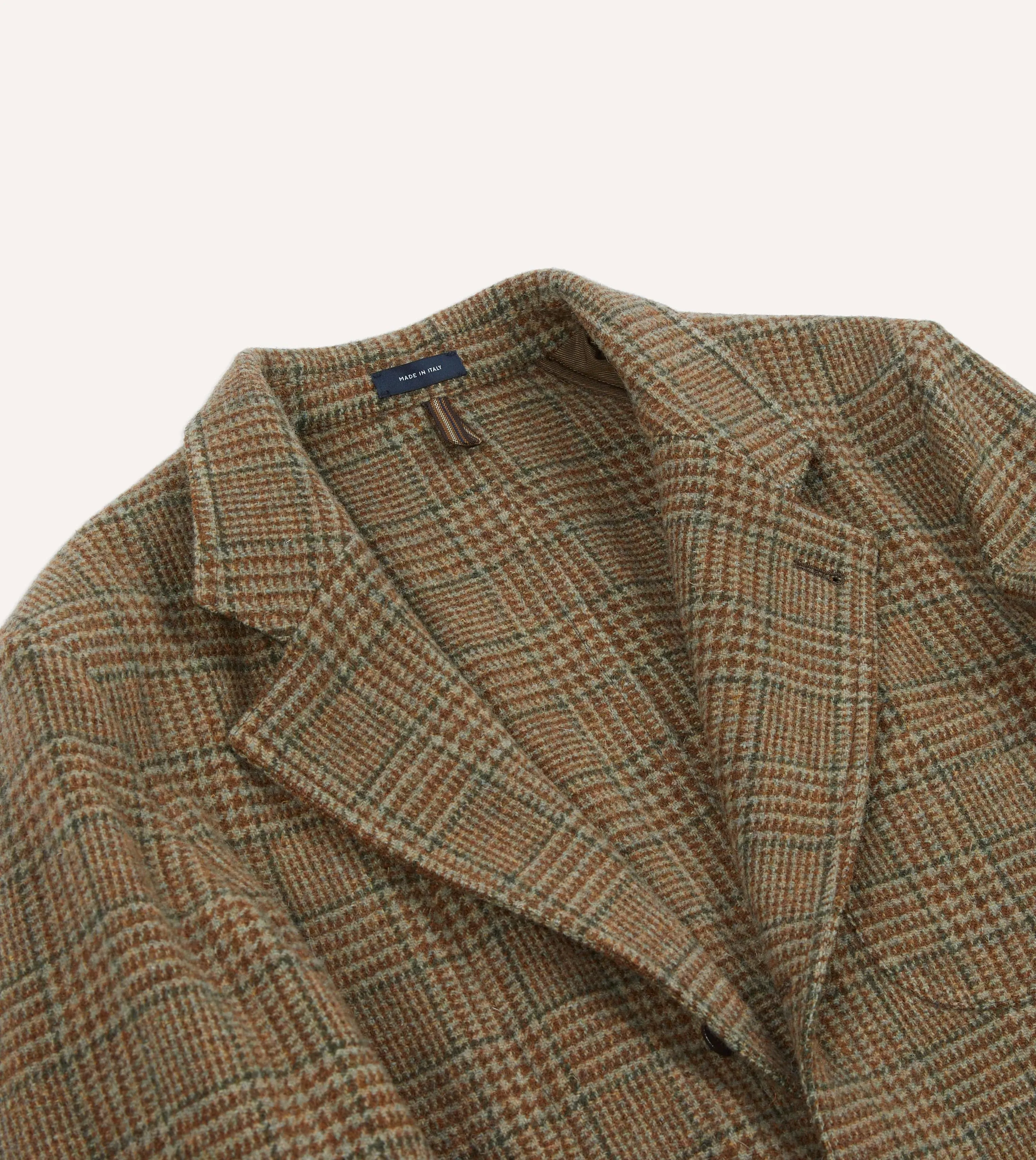 Brown Prince of Wales Check Shetland Tweed Games Blazer Mk. VII sold by Drake's London product image thumbnail 3