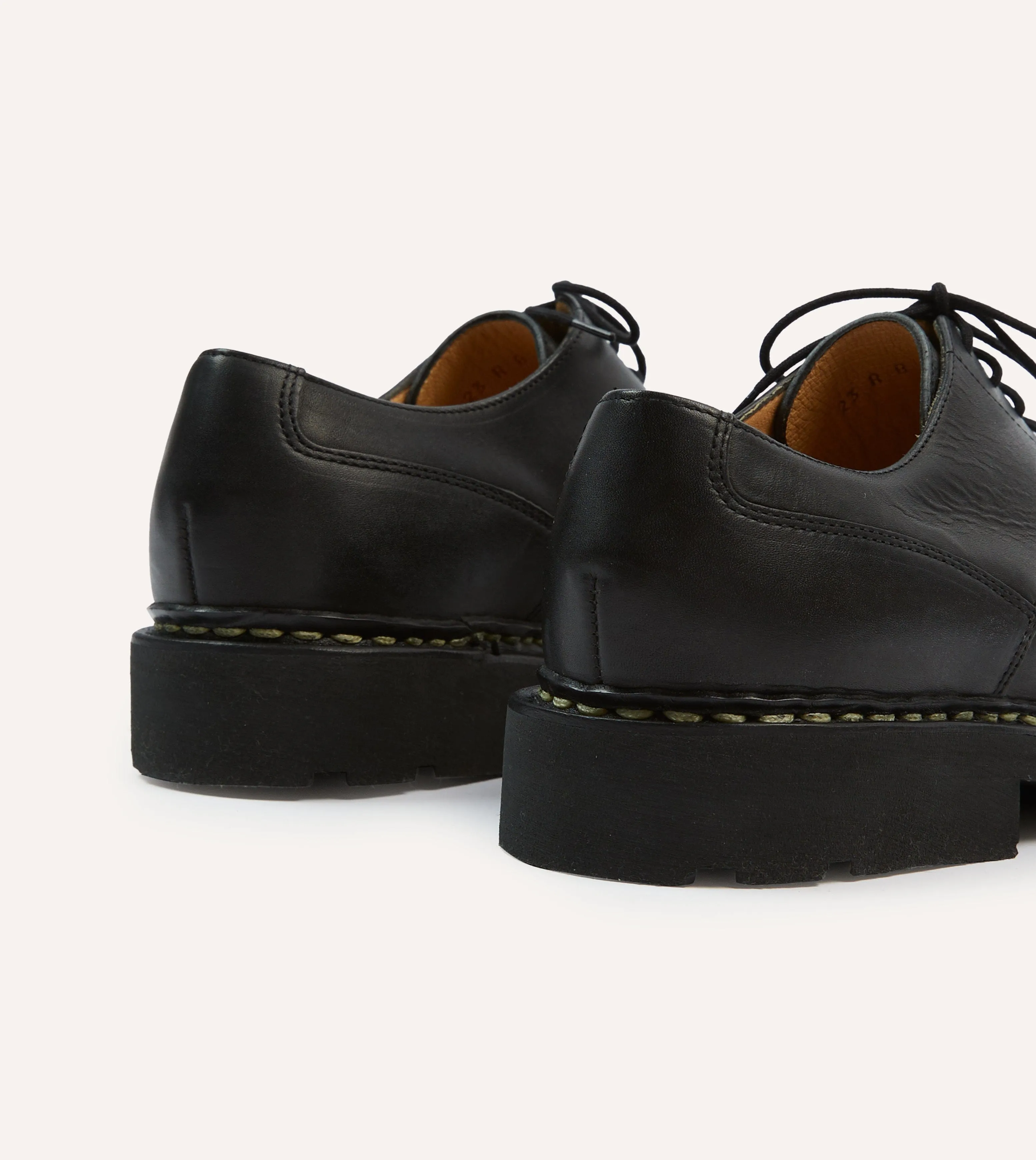 Paraboot Villandry Black Calf Leather Derby Shoe sold by Drake's London product image thumbnail 5