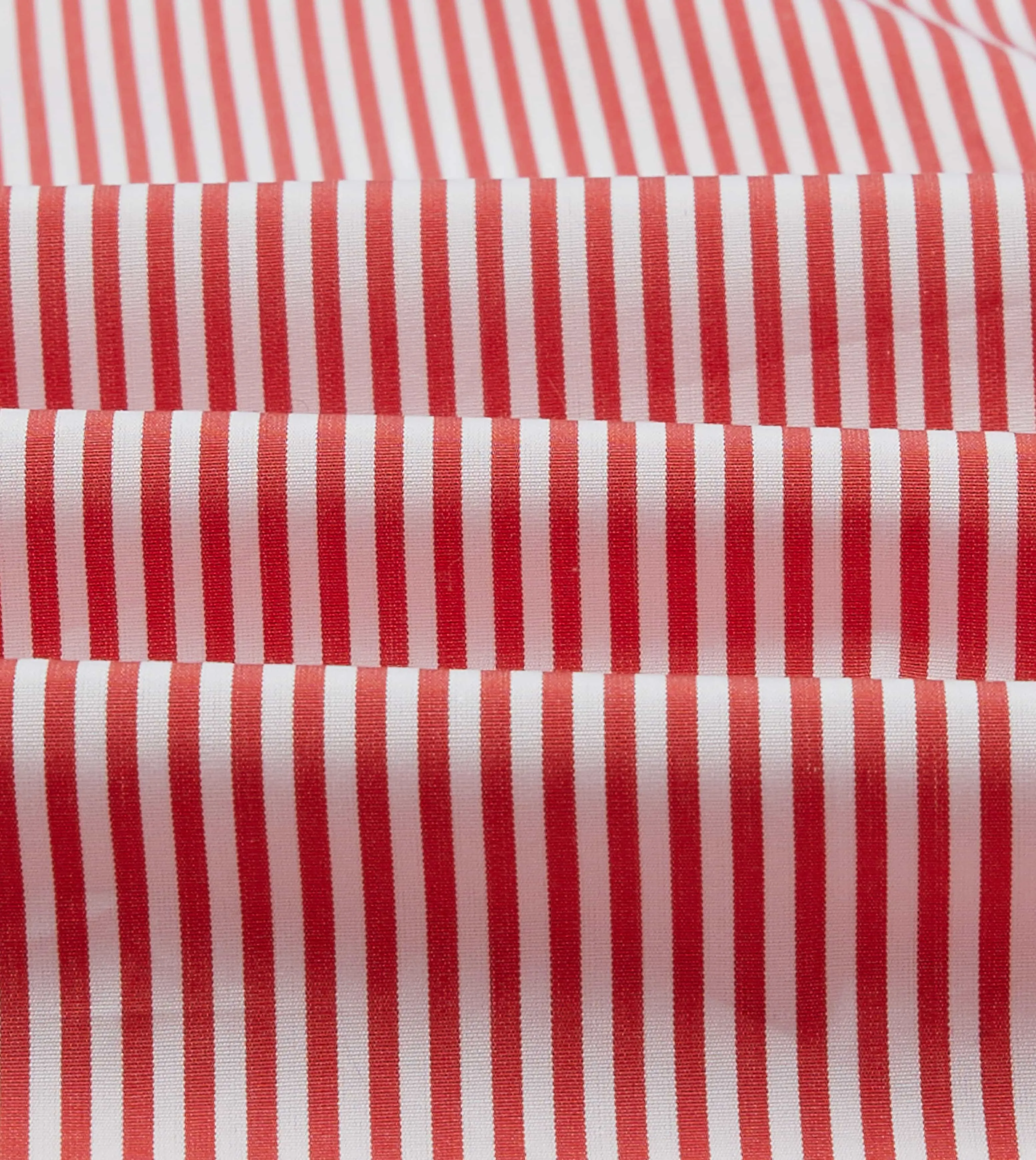 Red Narrow Stripe Cotton Poplin Button-Down Shirt sold by Drake's London product image thumbnail 2