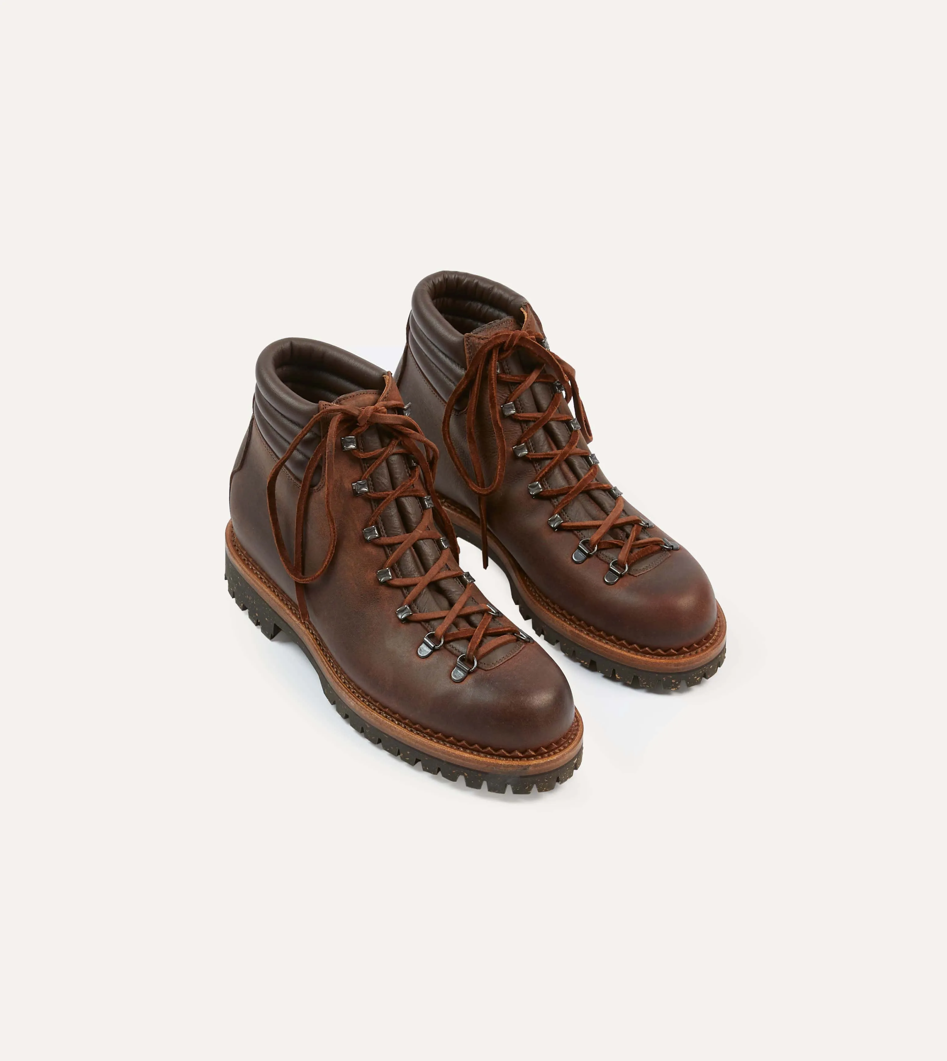 Yuketen Brown Leather Vettore Hiking Boots sold by Drake's London