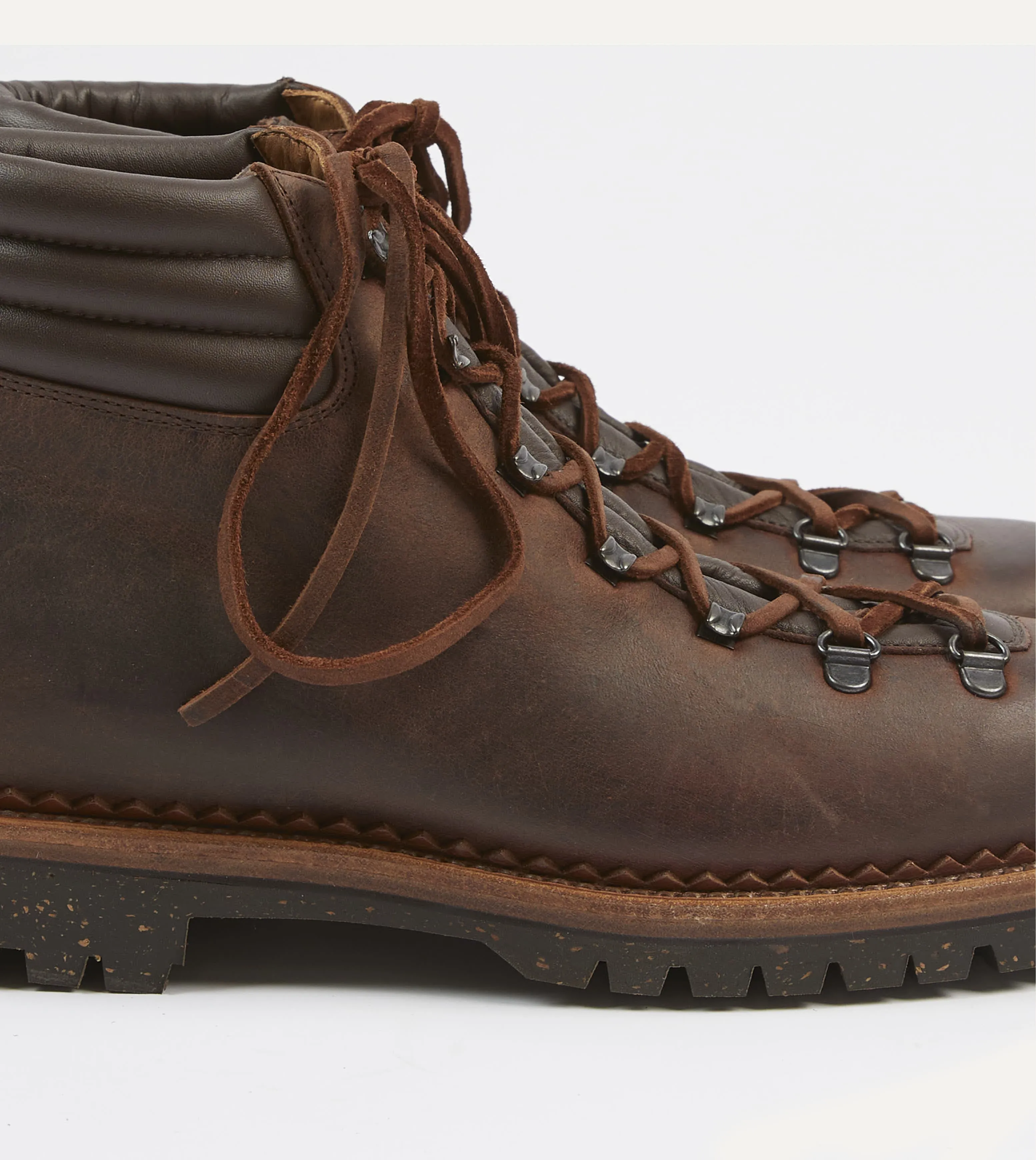 Yuketen Brown Leather Vettore Hiking Boots sold by Drake's London product image thumbnail 3