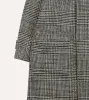Grey Prince of Wales Check Wool Raglan Coat sold by Drake's London