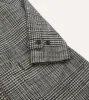 Grey Prince of Wales Check Wool Raglan Coat sold by Drake's London