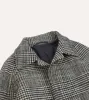 Grey Prince of Wales Check Wool Raglan Coat sold by Drake's London
