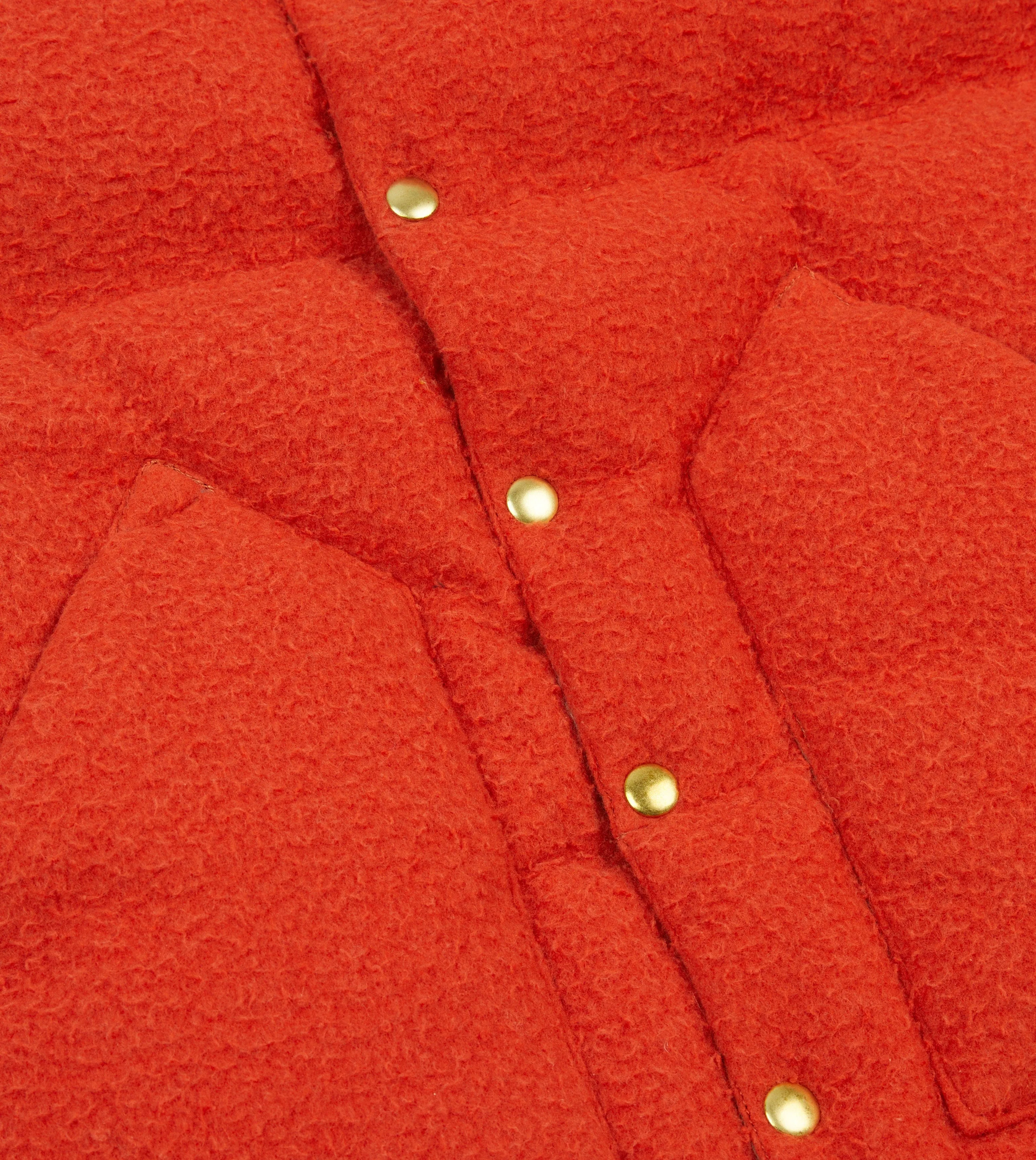 Rocky Mountain Featherbed for Drake's Orange Casentino Wool Christy Down Vest sold by Drake's London product image thumbnail 4