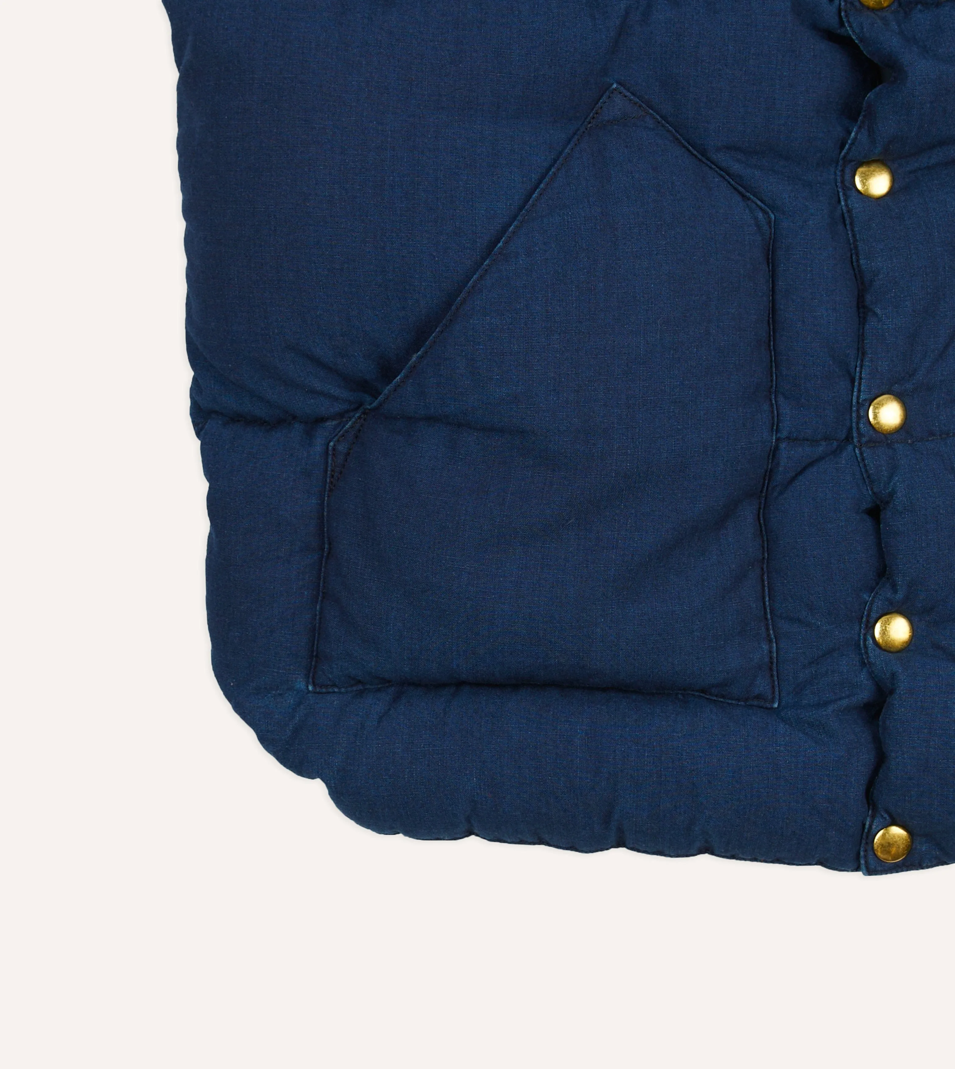 Rocky Mountain Featherbed for Drake's Denim Christy Down Vest sold by Drake's London product image thumbnail 5