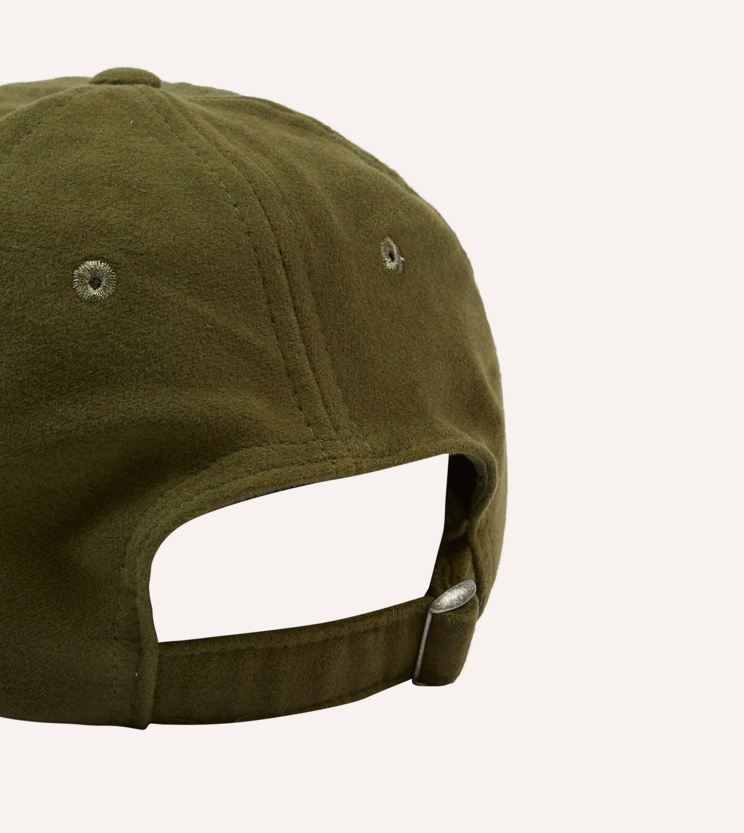 Olive Moleskin Via Ferrata Baseball Cap sold by Drake's London product image thumbnail 2