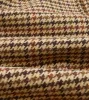 Brown Houndstooth Check Wool Raglan Coat sold by Drake's London