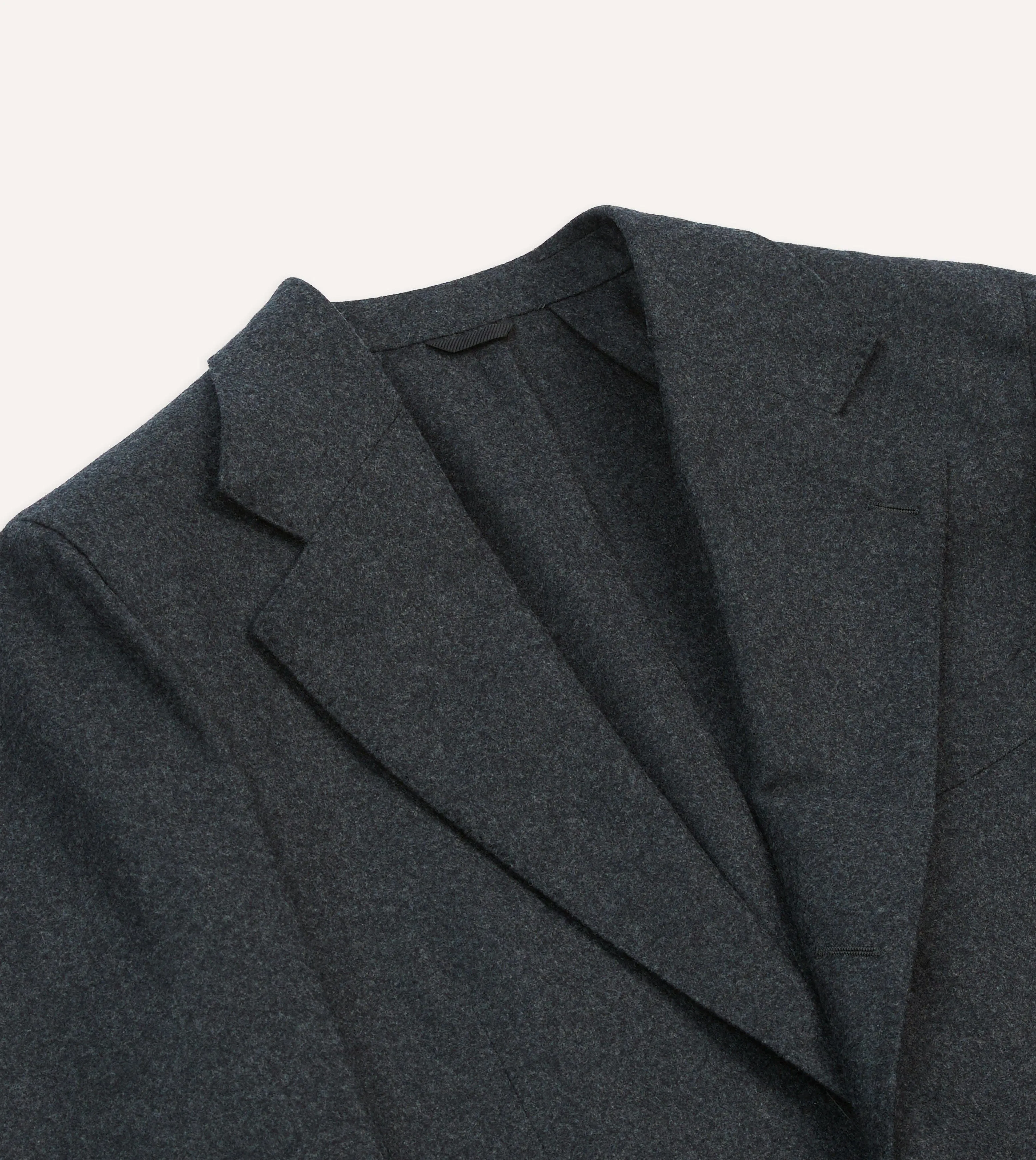 Grey Wool Flannel Tailored Jacket sold by Drake's London product image thumbnail 3