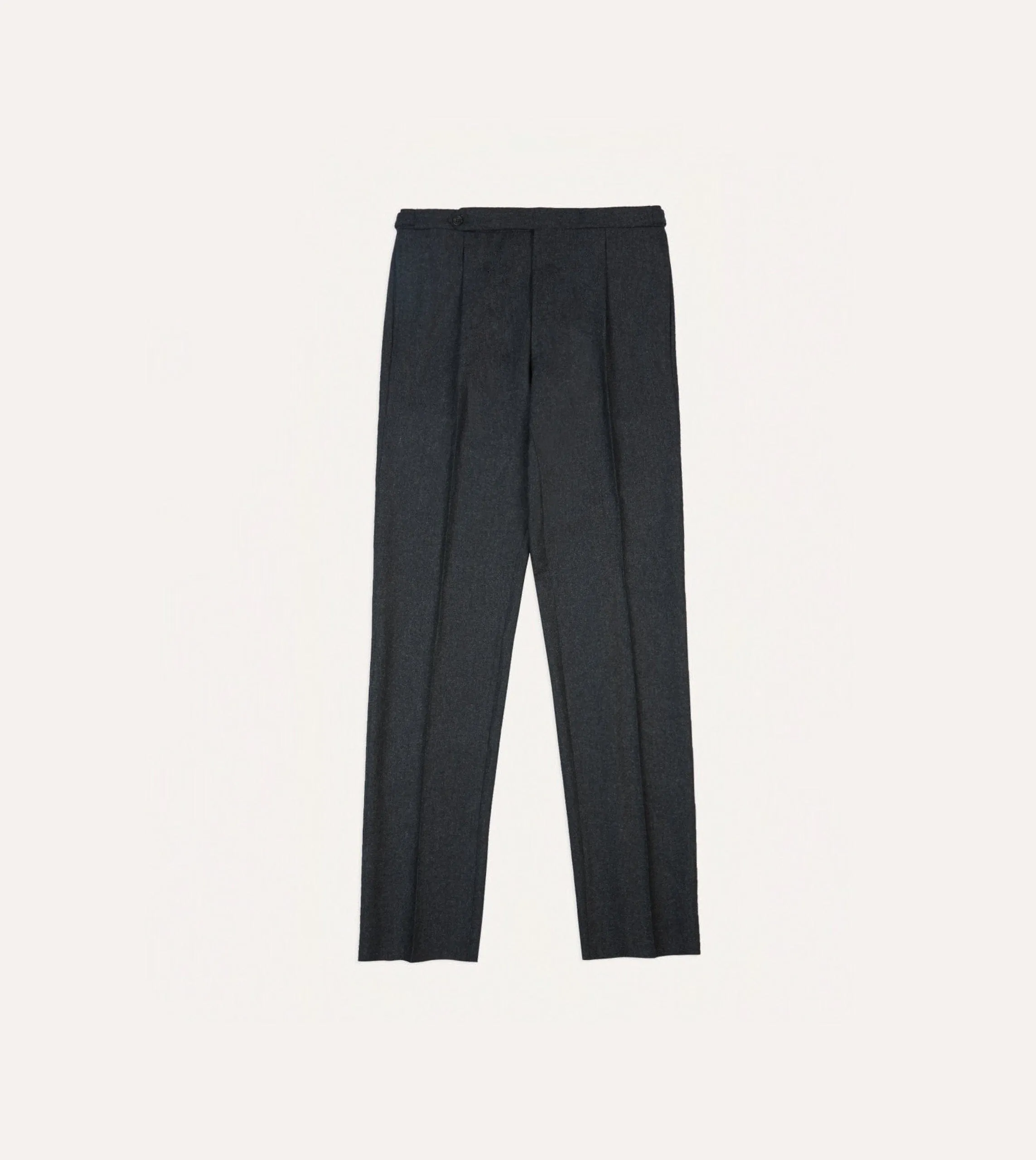 Grey Wool Flannel Single Pleat Trouser sold by Drake's London product image thumbnail 3