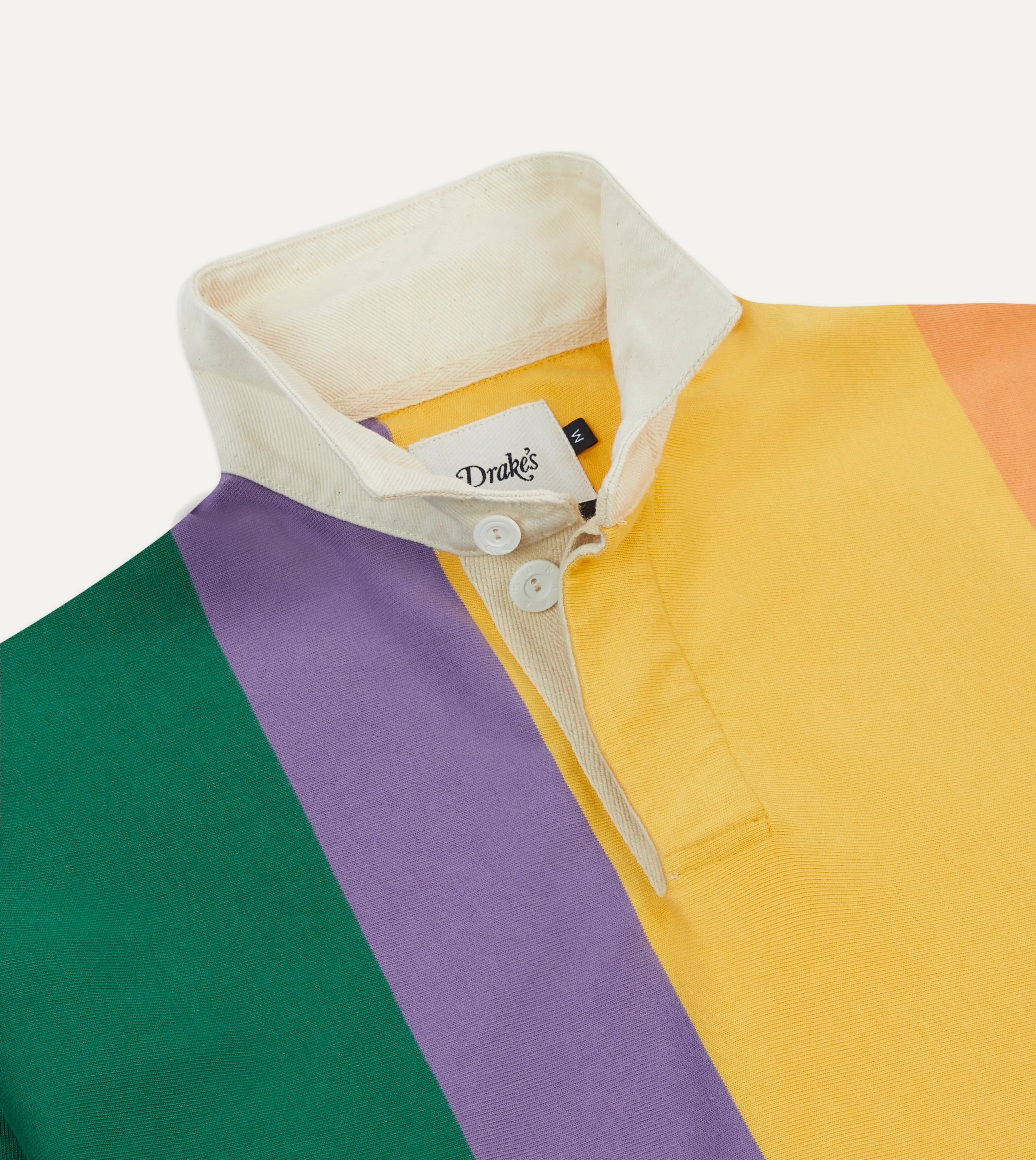Multi Vertical Stripe Cotton Rugby Shirt sold by Drake's London product image thumbnail 4