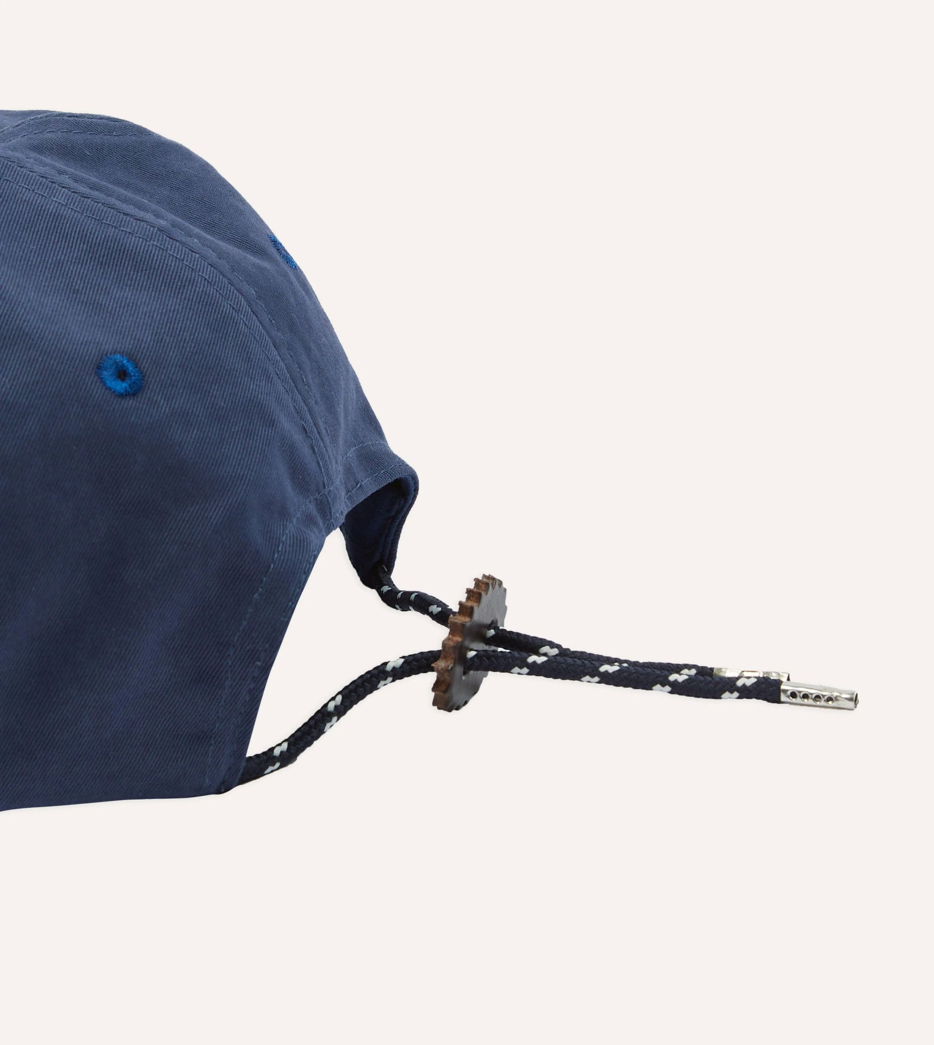 Navy Cotton Paracord Baseball Cap sold by Drake's London product image thumbnail 2