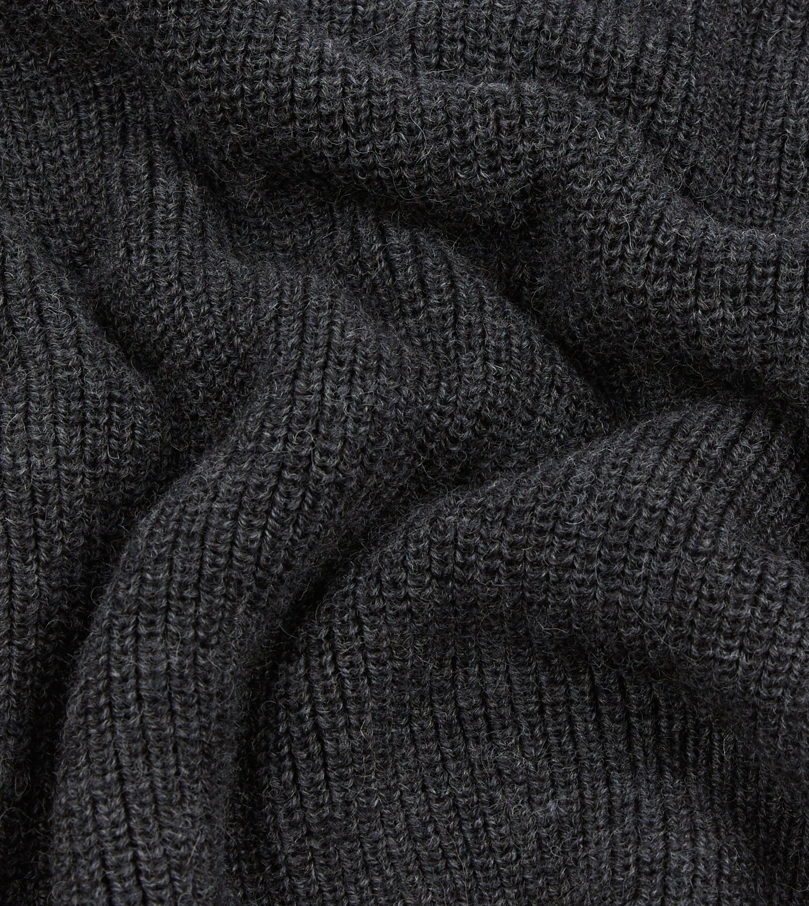 Grey Wool Quarter Zip Jumper sold by Drake's London product image thumbnail 2