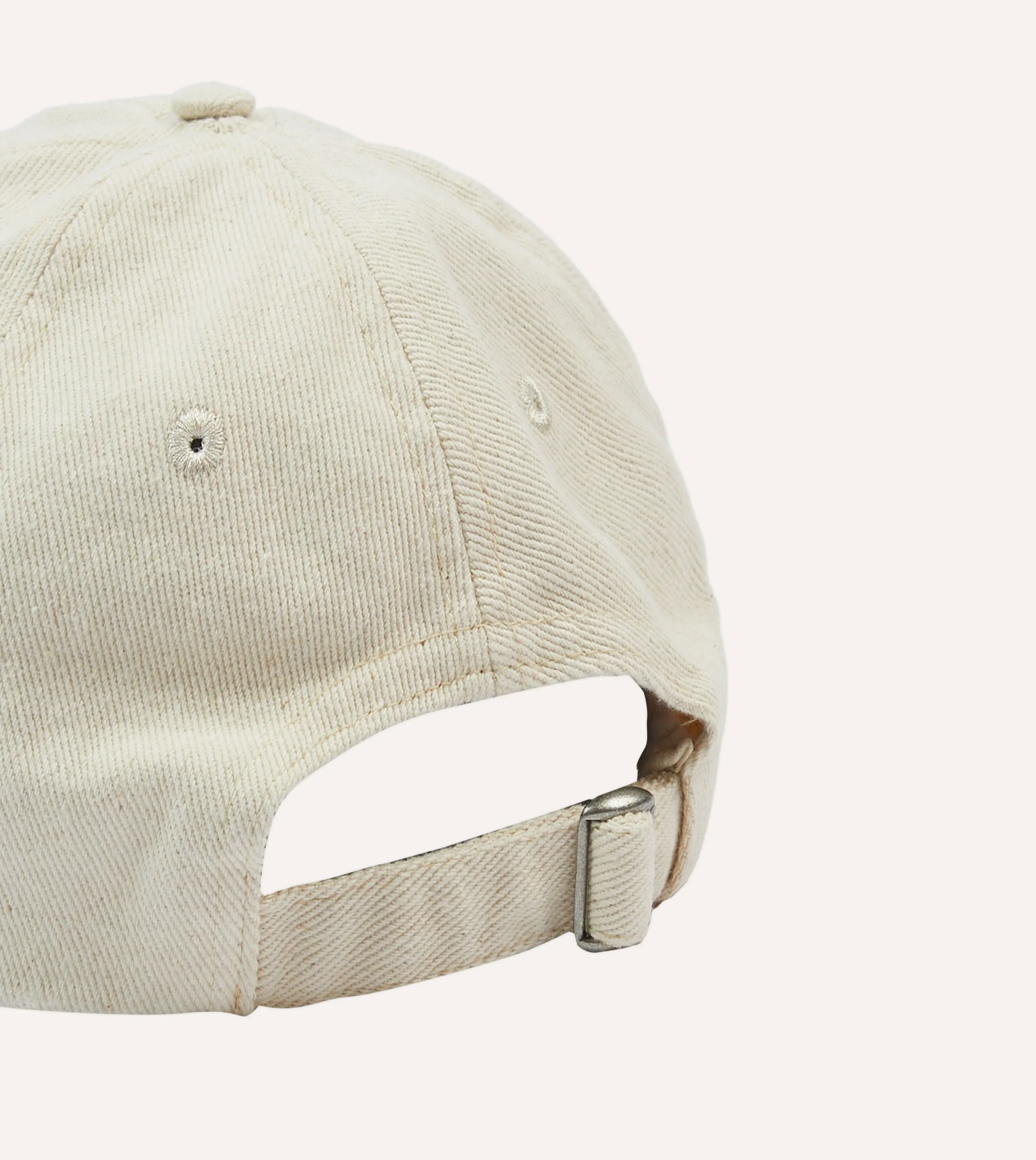 Ecru Snail Cotton Twill Baseball Cap sold by Drake's London product image thumbnail 2
