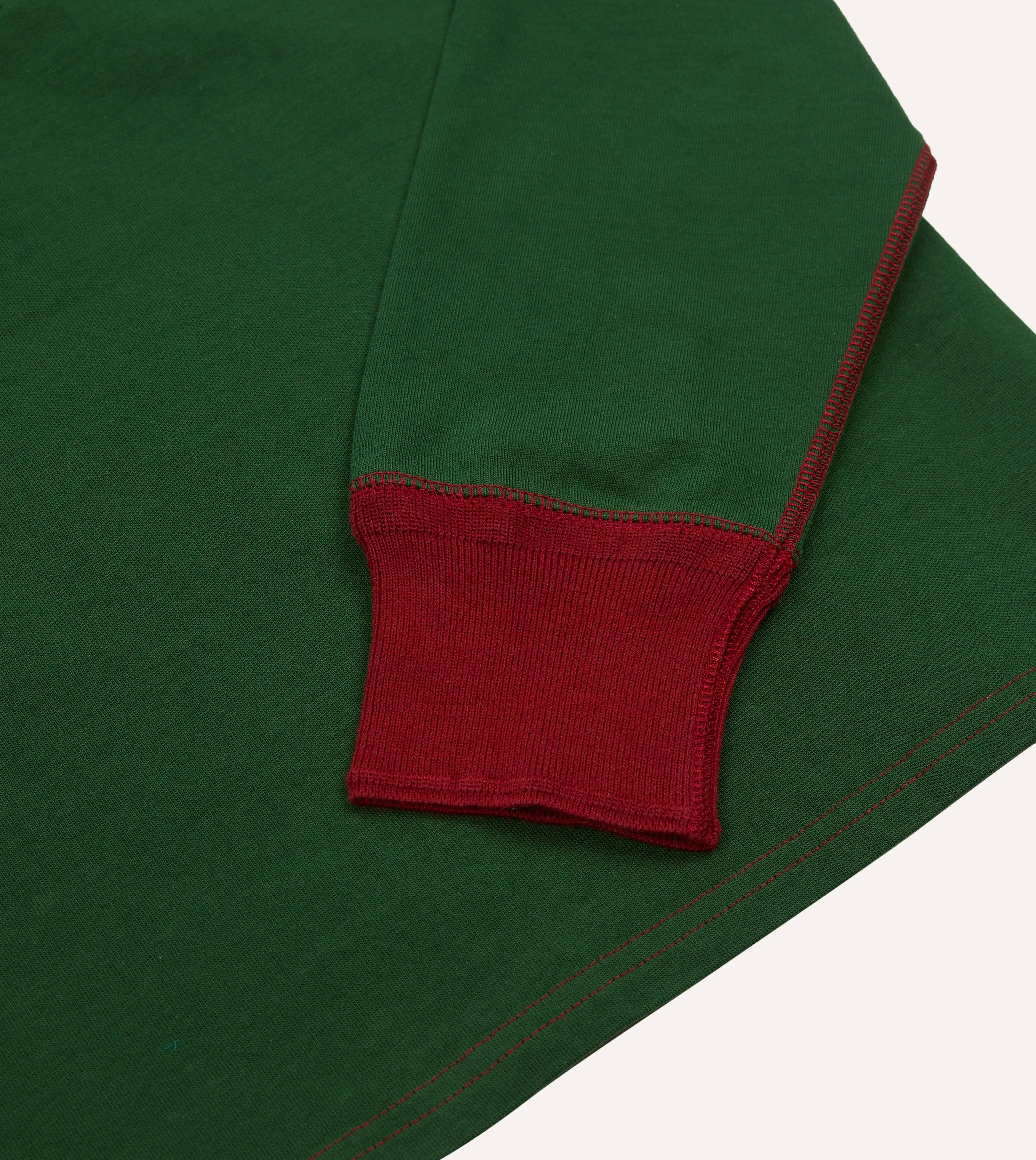 Green Via Ferrata Appliqué Cotton Long-Sleeve Hiking T-Shirt sold by Drake's London product image thumbnail 5