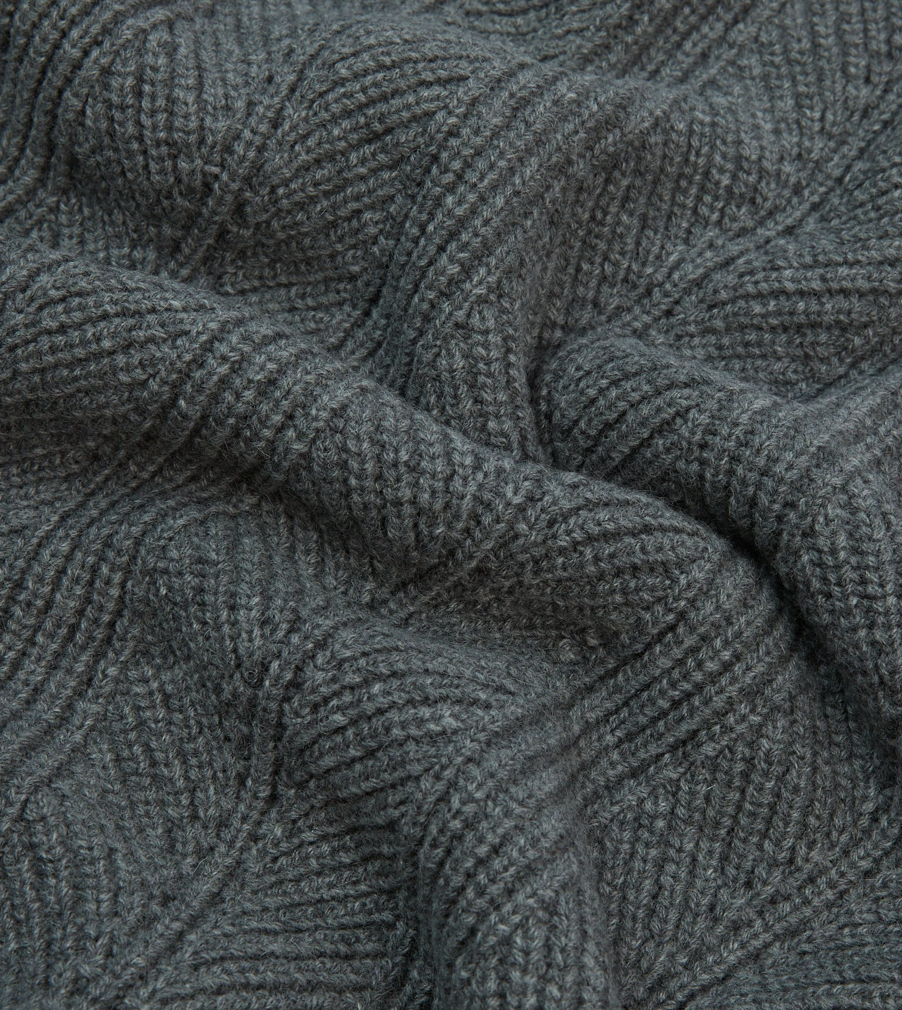 Grey Alpaca Lambswool Integral Collar Jumper sold by Drake's London product image thumbnail 2