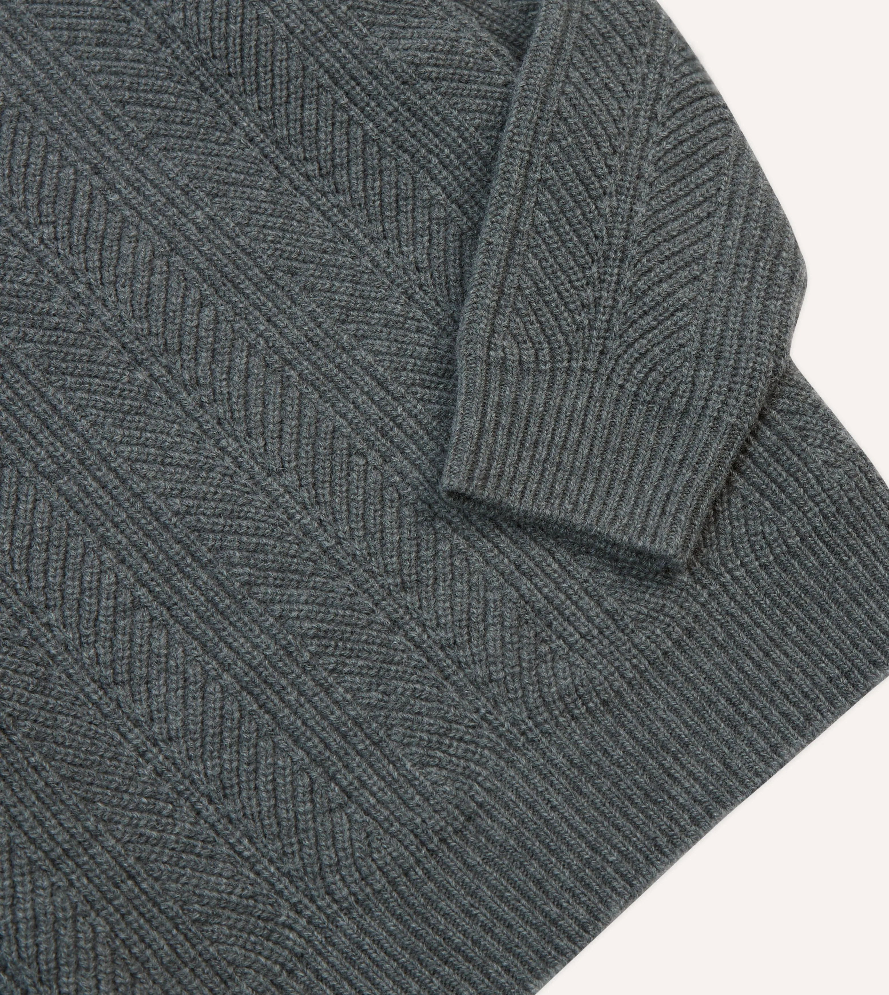 Grey Alpaca Lambswool Integral Collar Jumper sold by Drake's London product image thumbnail 4