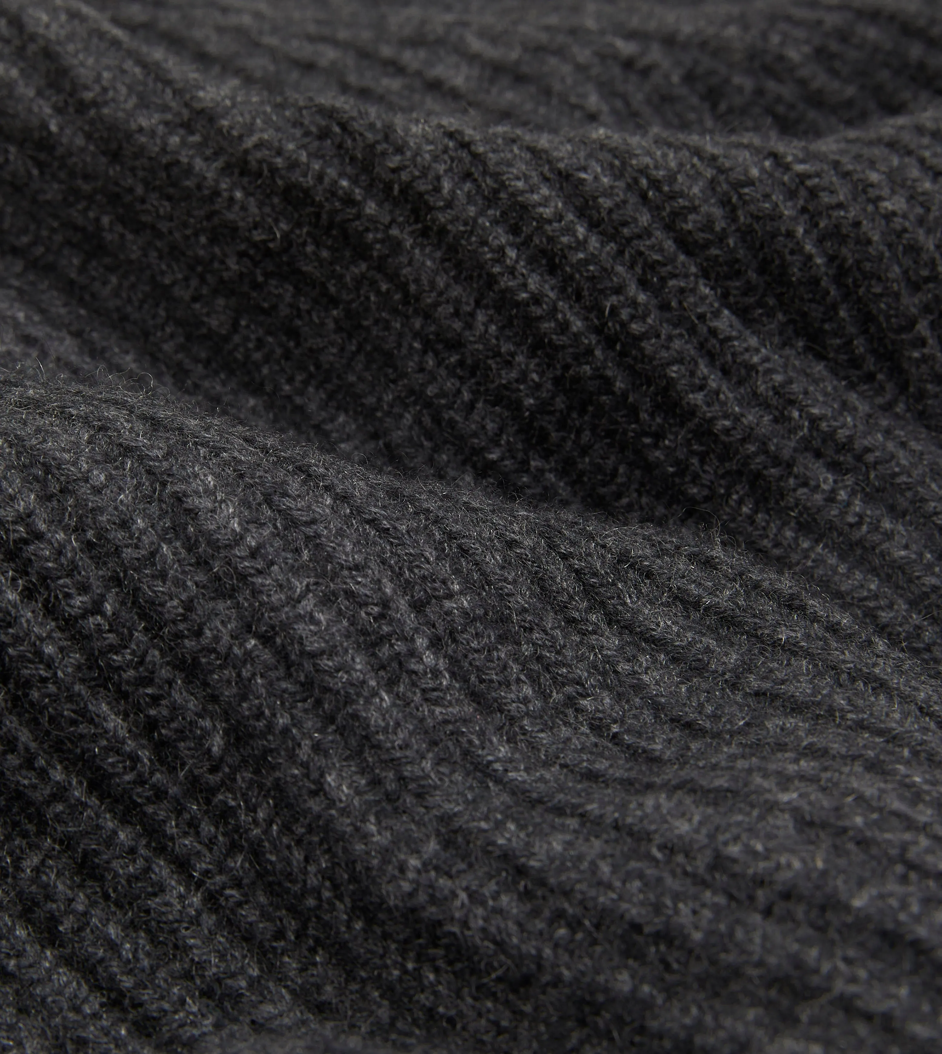 Charcoal Cashmere Shawl Collar Cardigan sold by Drake's London product image thumbnail 2