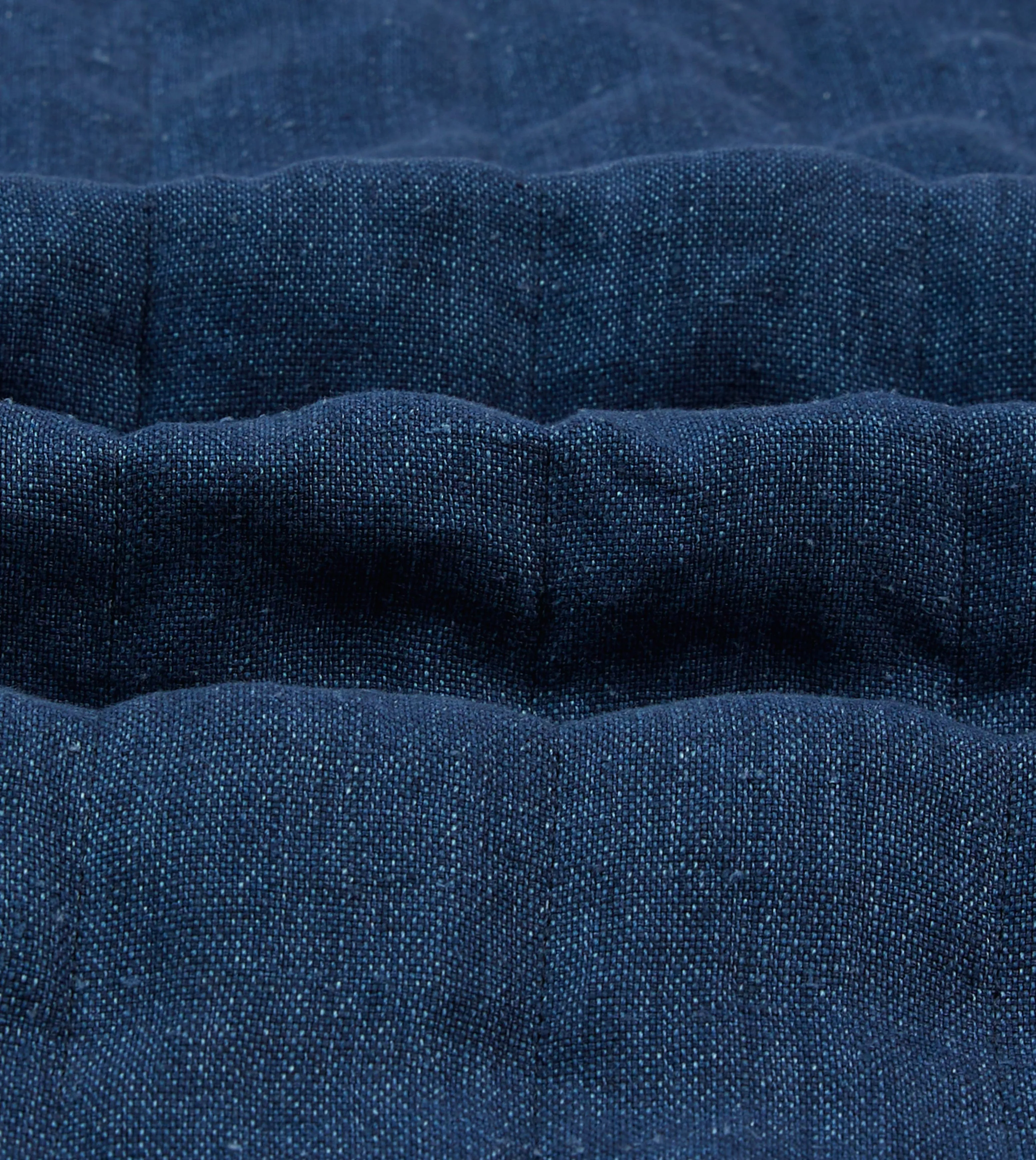 Blue Linen Quilted Snap Vest sold by Drake's London product image thumbnail 2