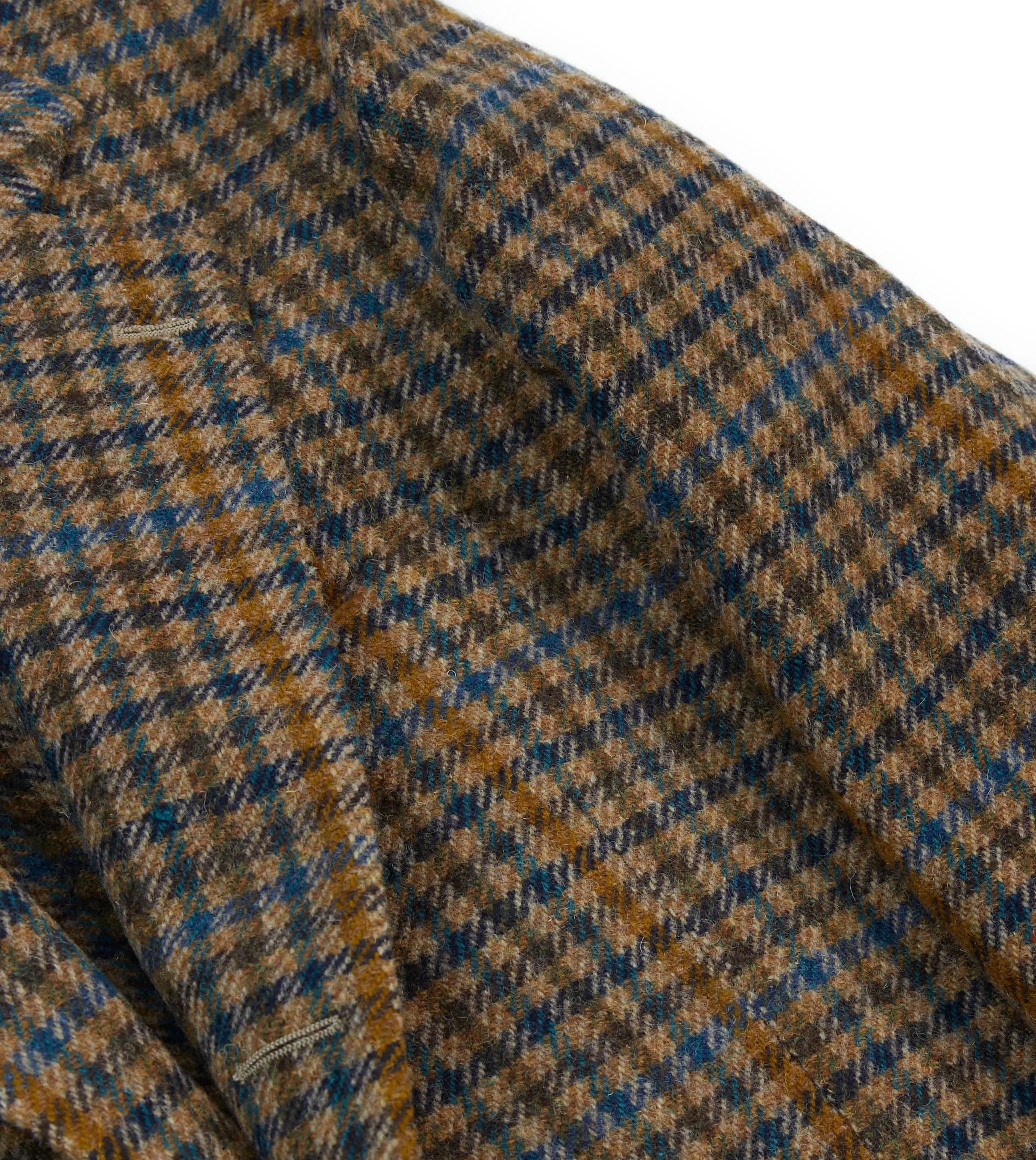 Blue Gun Club Check Tweed Blazer sold by Drake's London product image thumbnail 4
