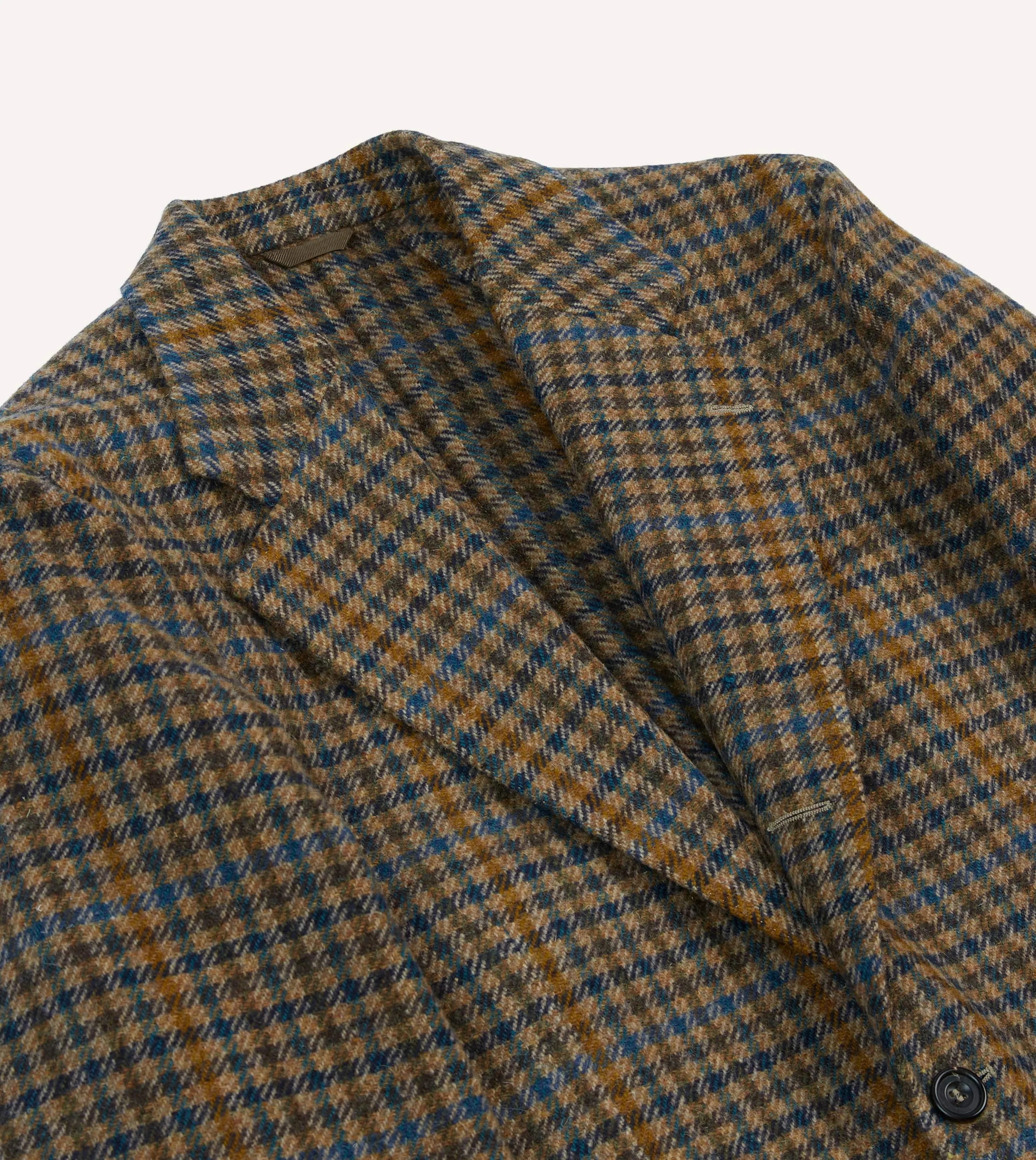 Blue Gun Club Check Tweed Blazer sold by Drake's London product image thumbnail 3