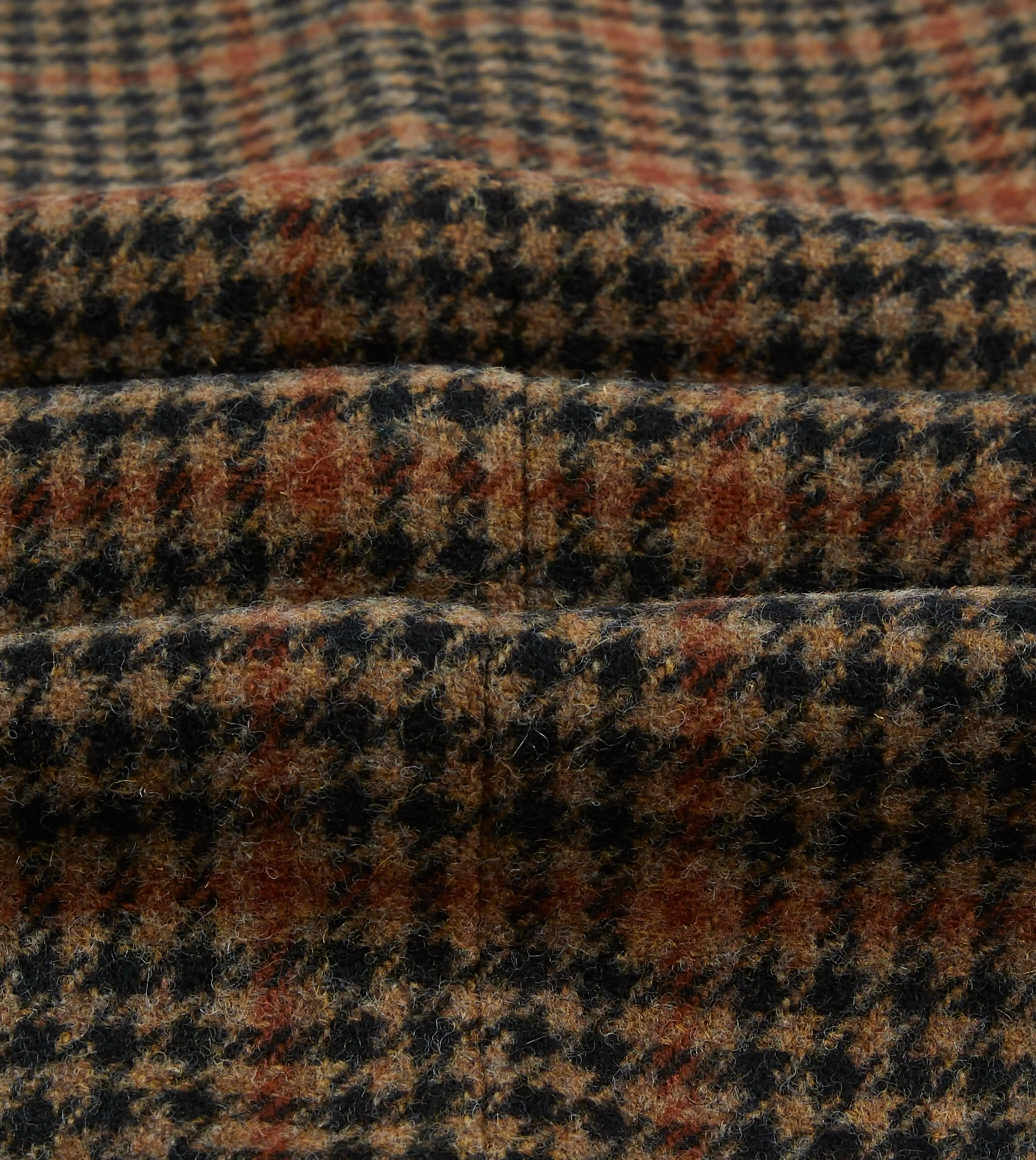 Rust Houndstooth Check Tweed Blazer sold by Drake's London product image thumbnail 2