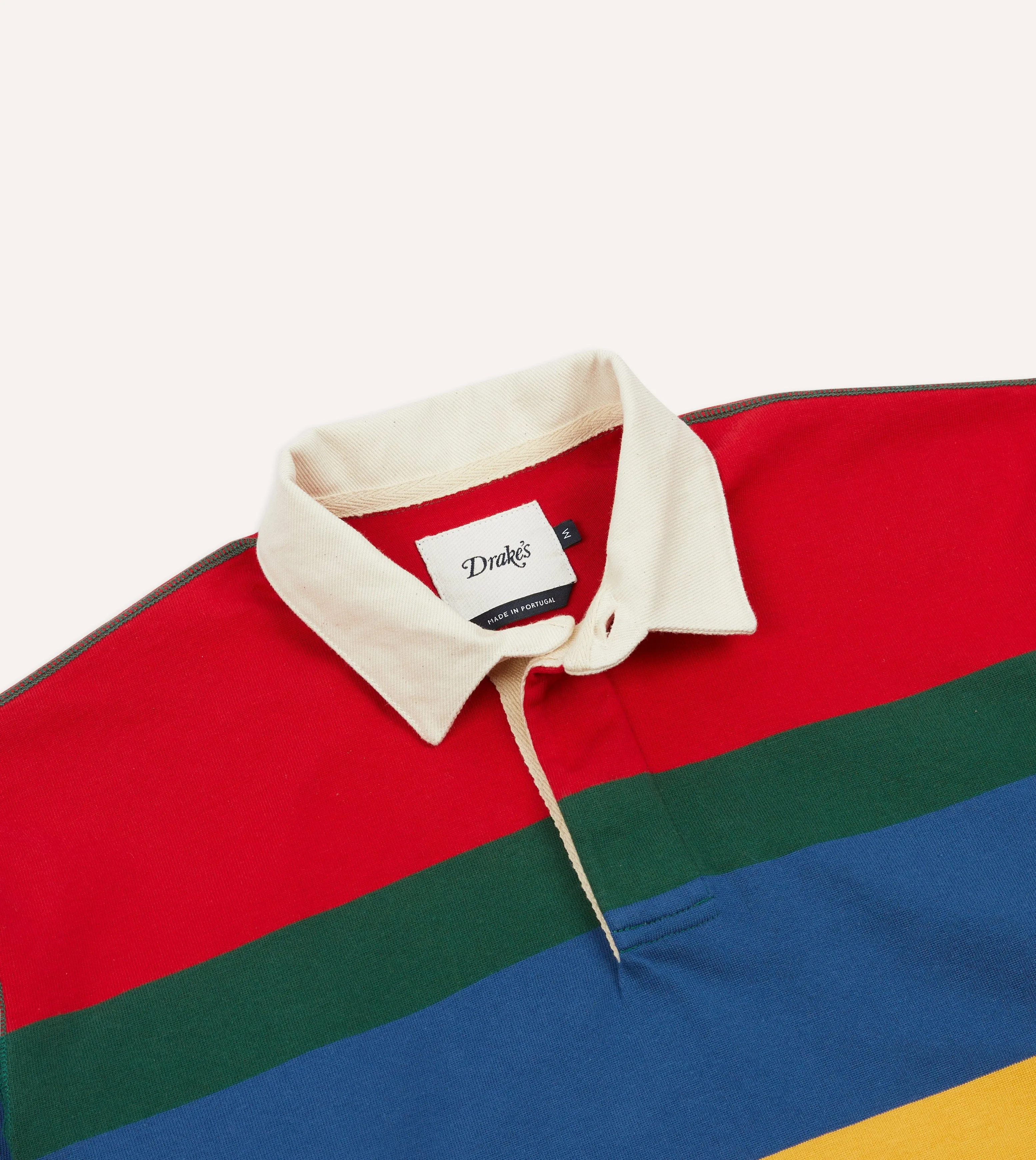 Multi Stripe Cotton Rugby Shirt sold by Drake's London product image thumbnail 3