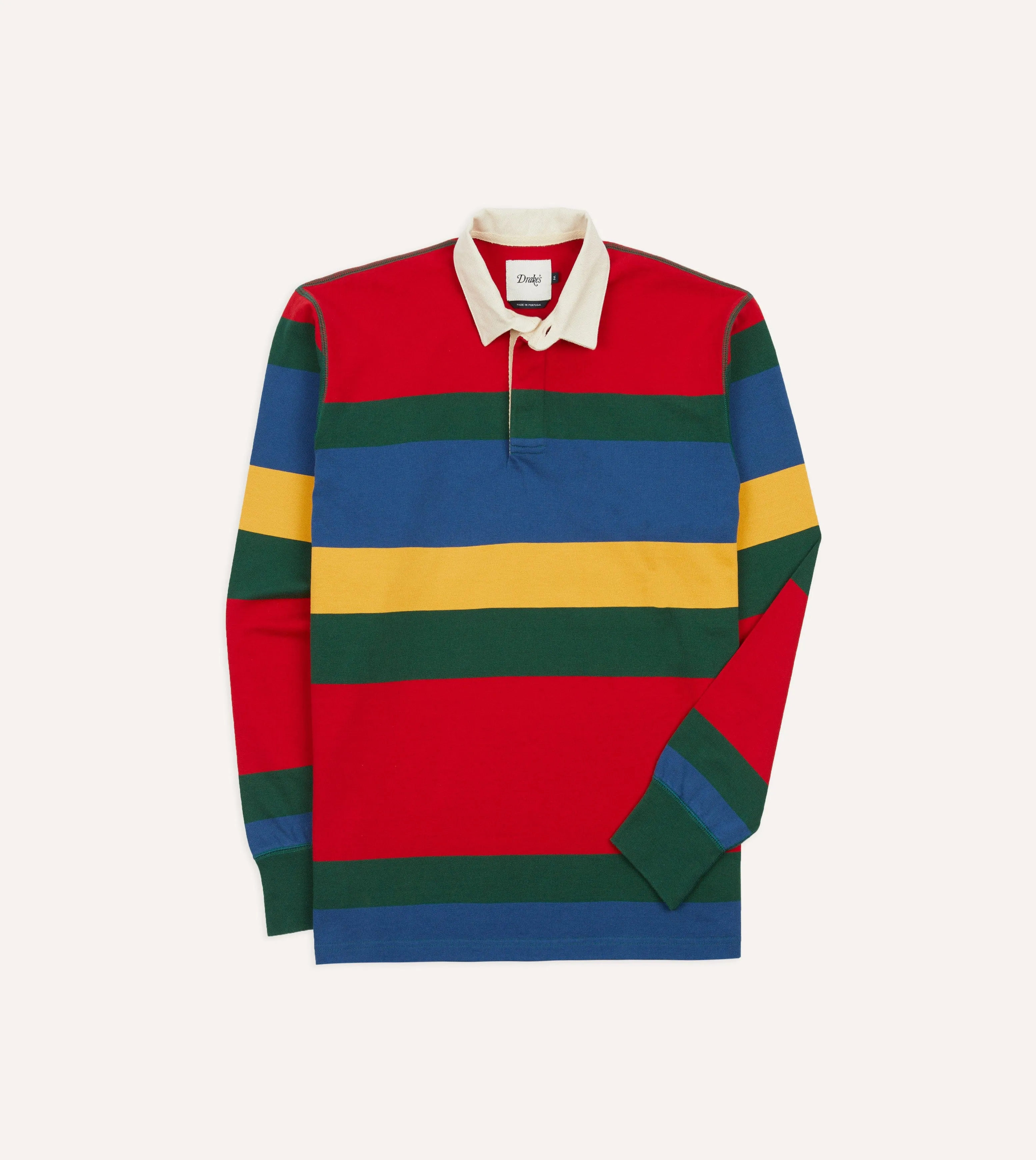 Multi Stripe Cotton Rugby Shirt sold by Drake's London