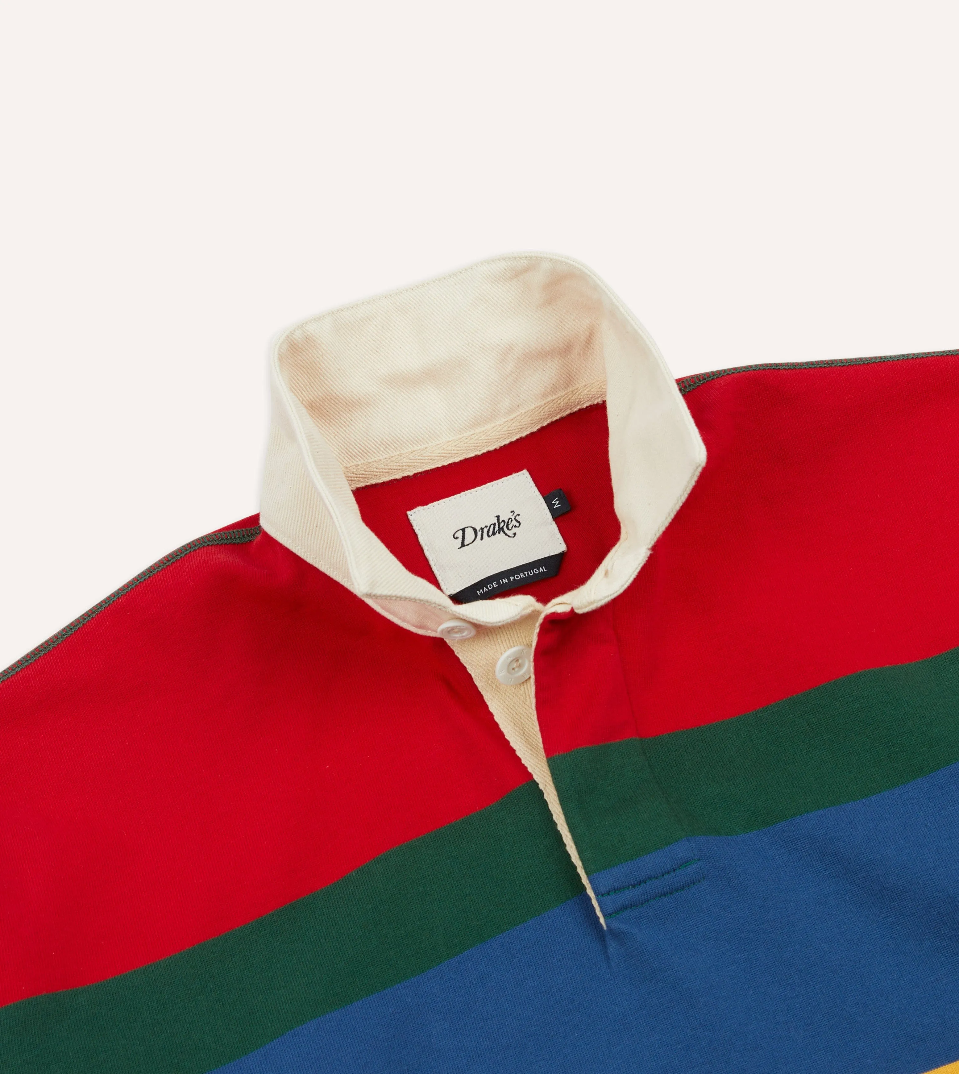 Multi Stripe Cotton Rugby Shirt sold by Drake's London product image thumbnail 4