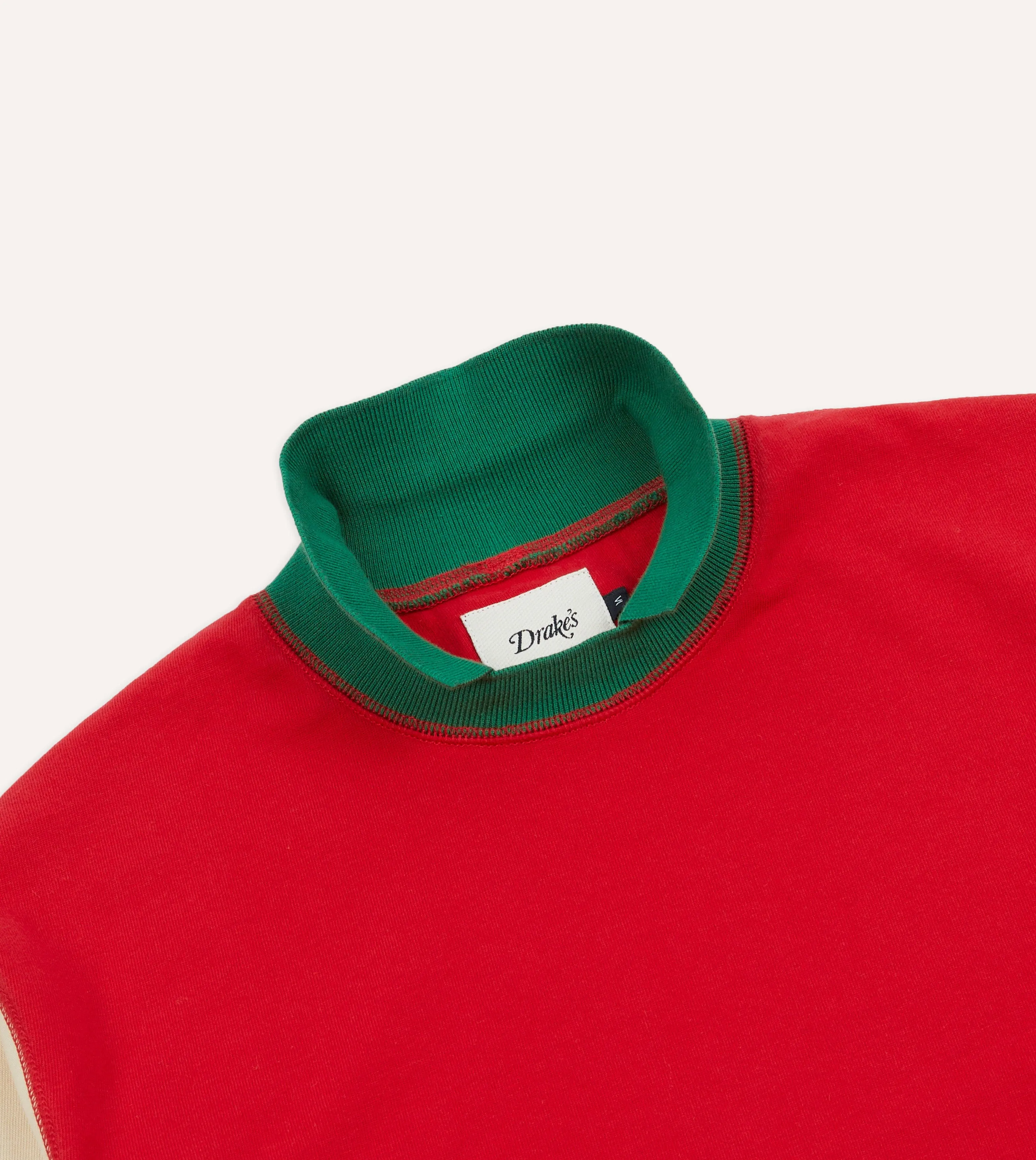 Multi Block Stripe Mock Collar Long-Sleeve Jersey sold by Drake's London product image thumbnail 4