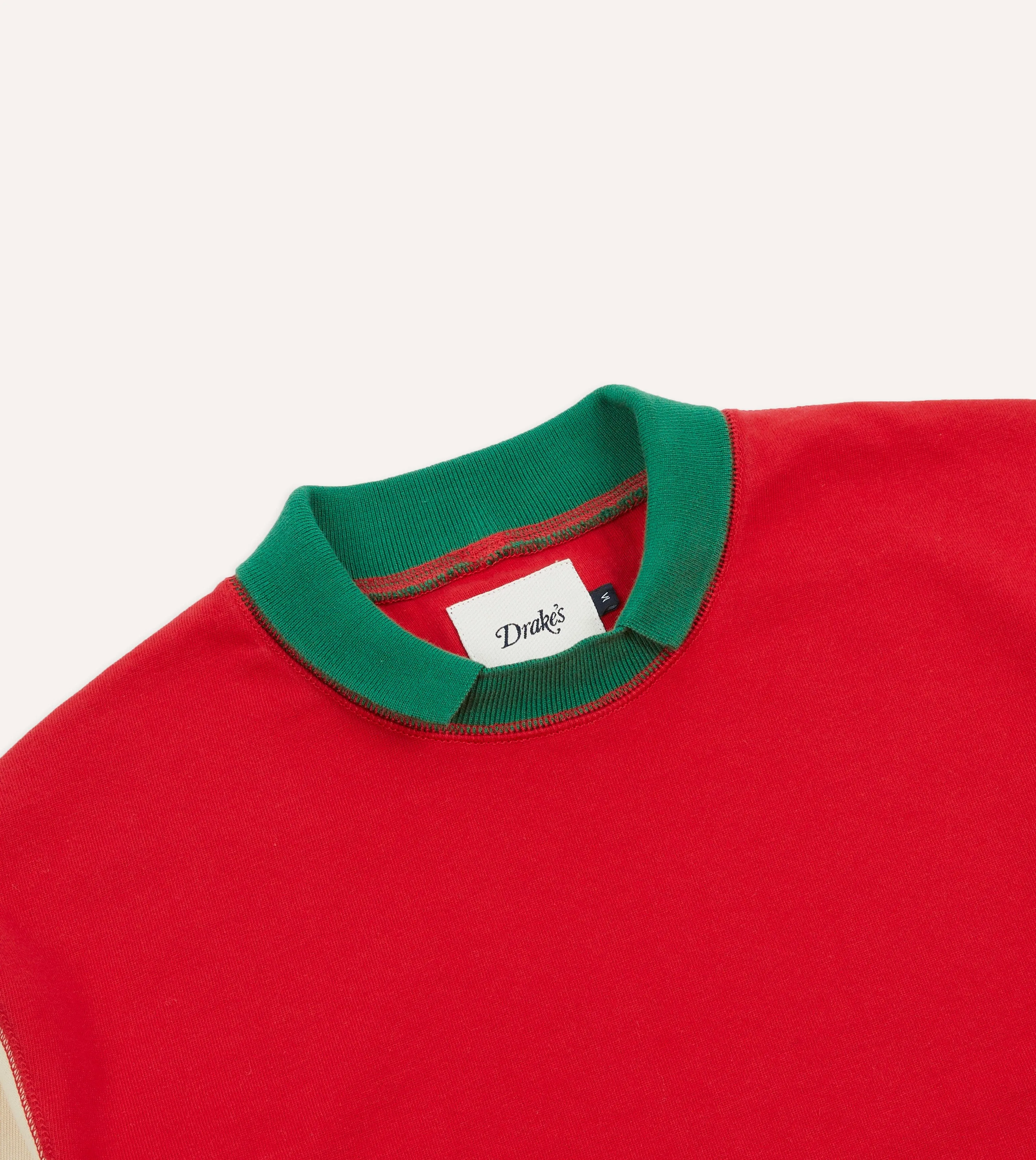 Multi Block Stripe Mock Collar Long-Sleeve Jersey sold by Drake's London product image thumbnail 3