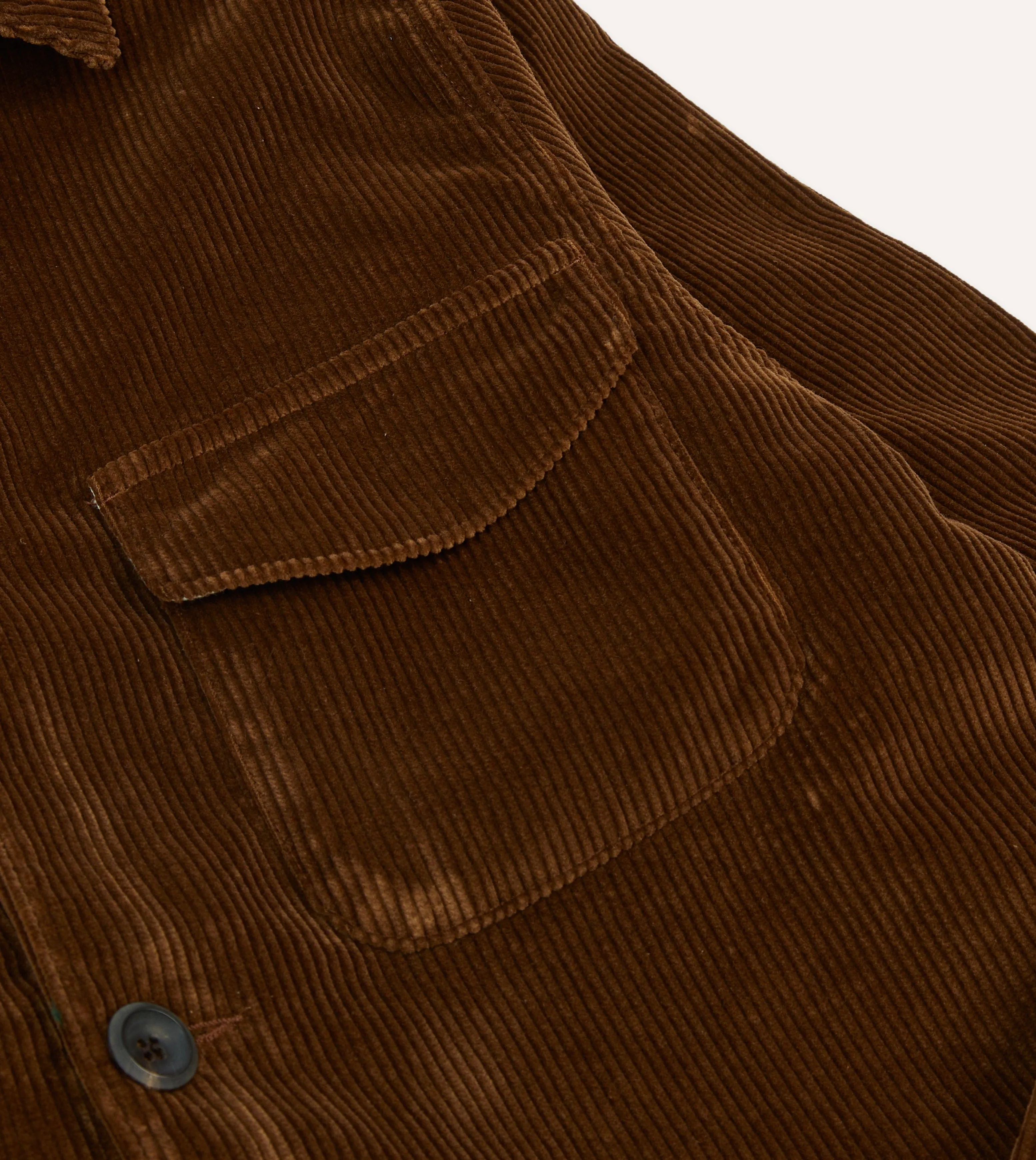 Tan Corduroy Three-Pocket Field Jacket sold by Drake's London product image thumbnail 4