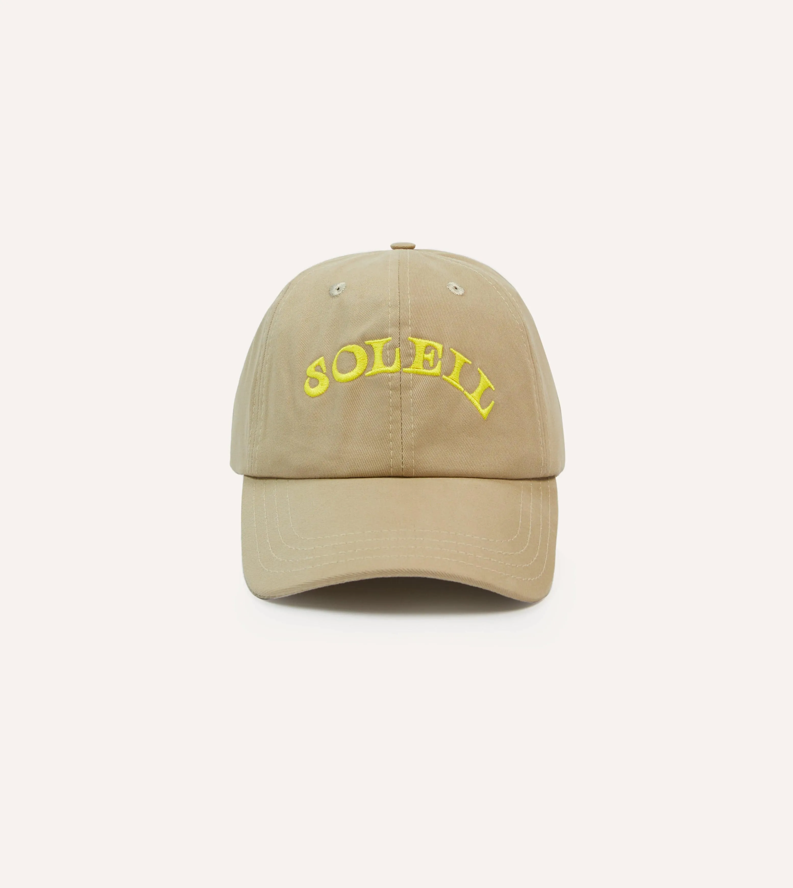Ecru Soleil Cotton Twill Baseball Cap sold by Drake's London