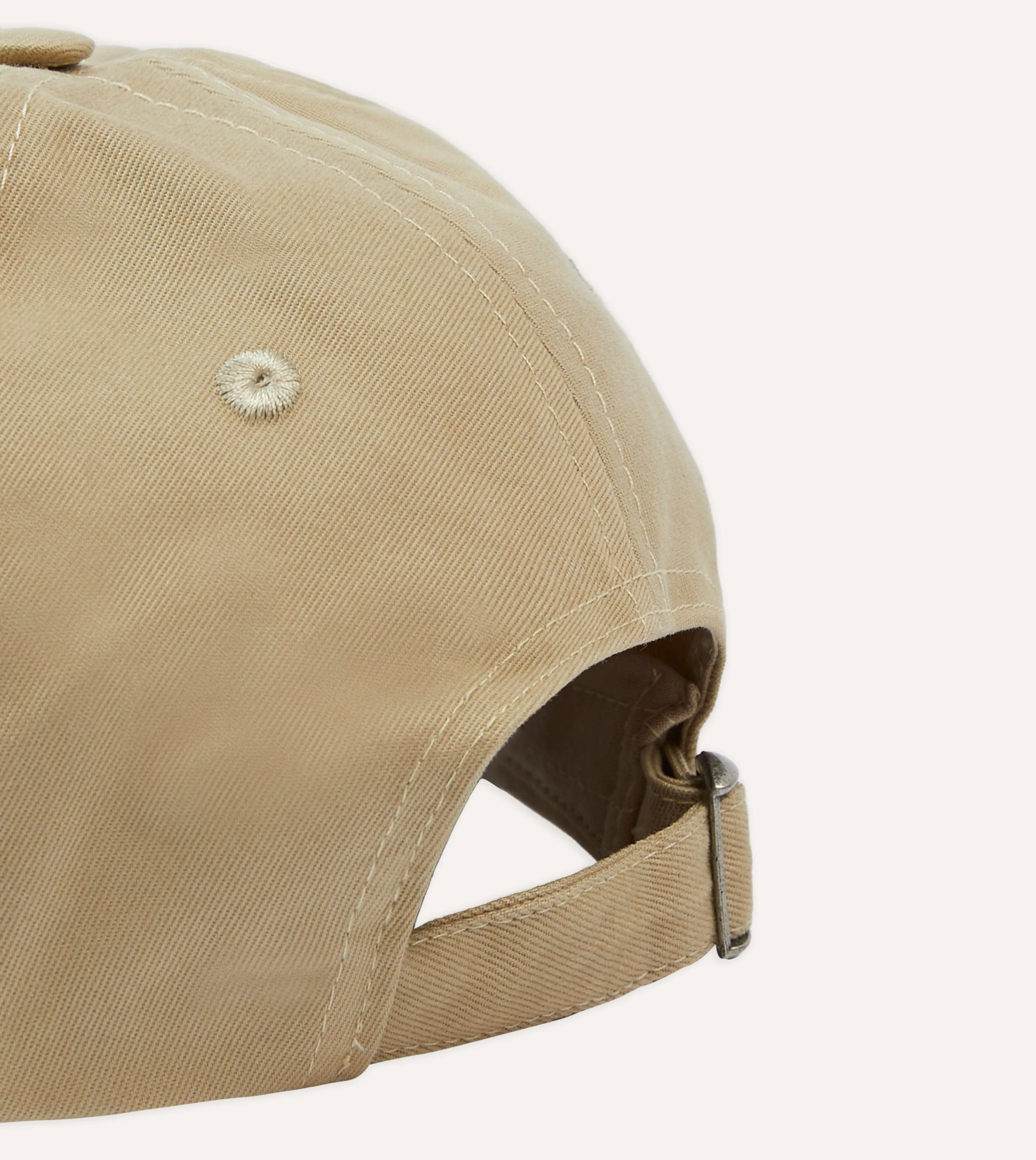 Ecru Soleil Cotton Twill Baseball Cap sold by Drake's London product image thumbnail 2