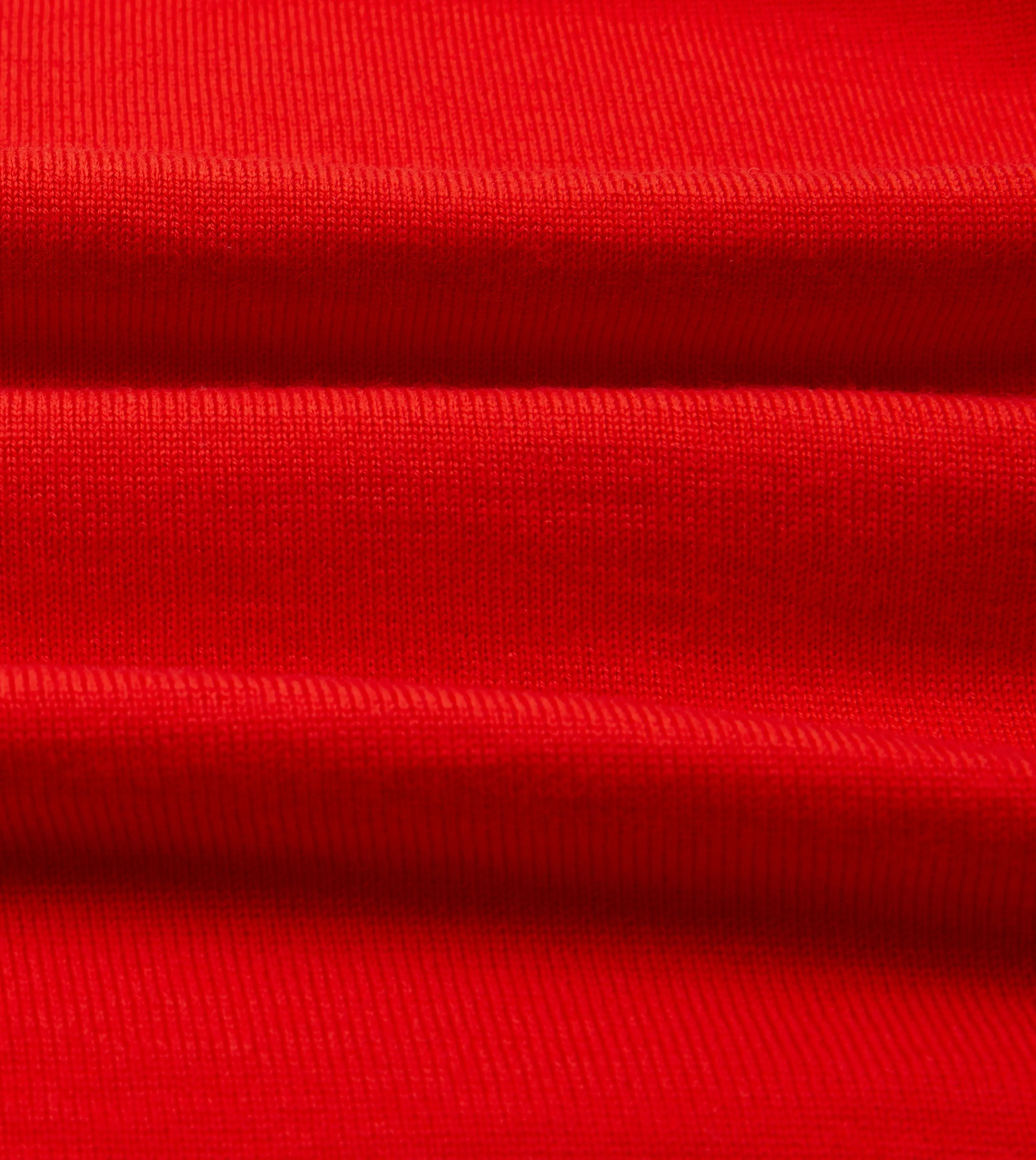 Red Merino Wool Knitted Rugby Shirt sold by Drake's London product image thumbnail 2