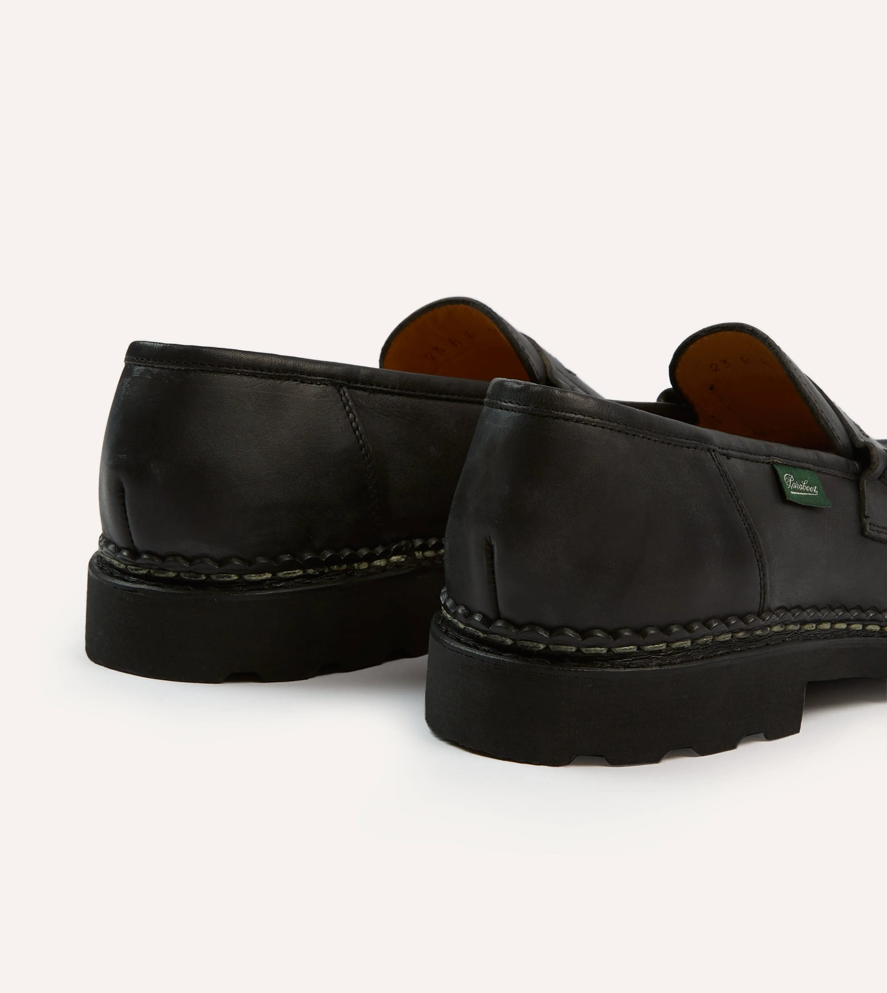 Paraboot Reims Black Leather Loafer sold by Drake's London product image thumbnail 5