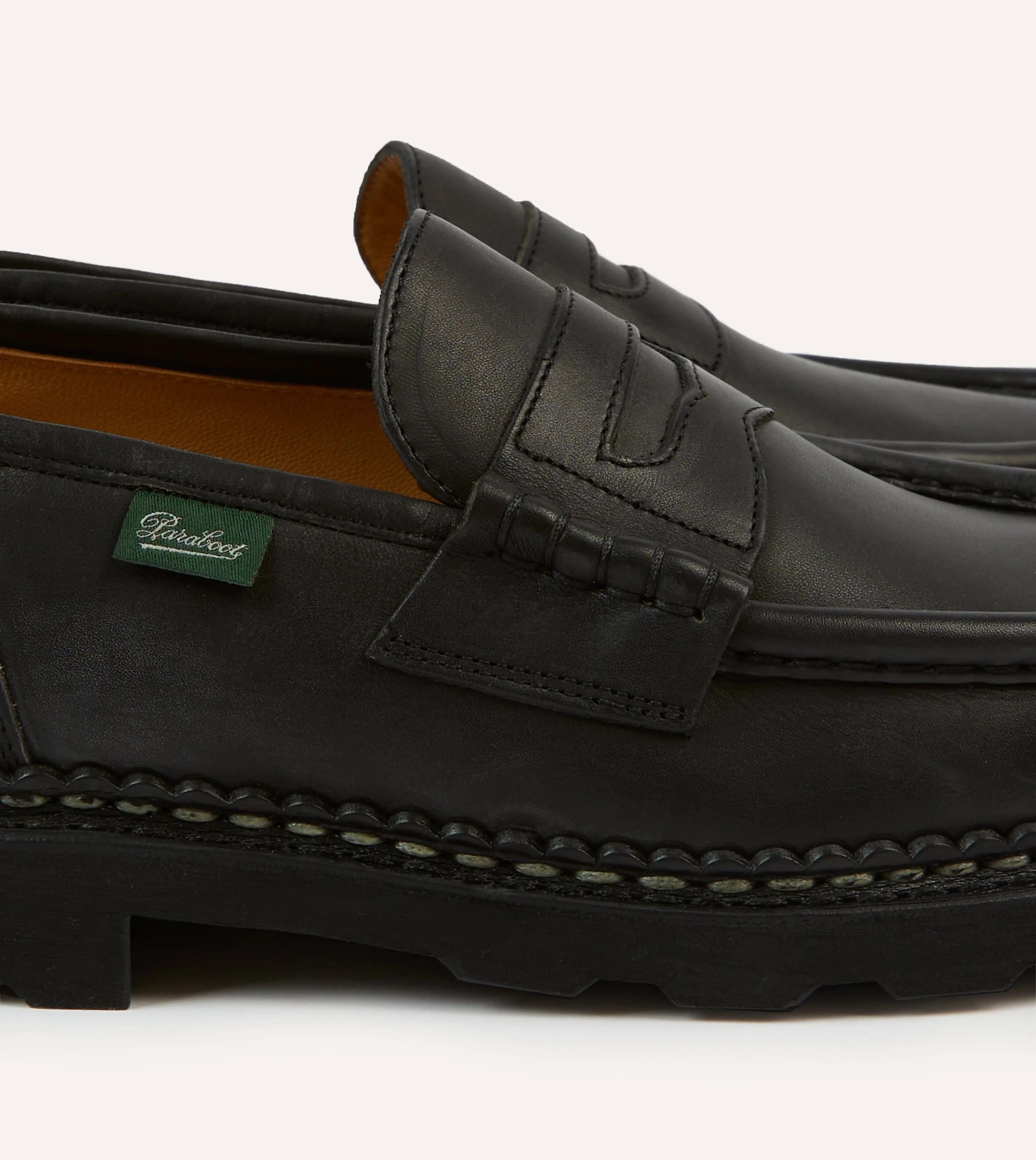 Paraboot Reims Black Leather Loafer sold by Drake's London product image thumbnail 3