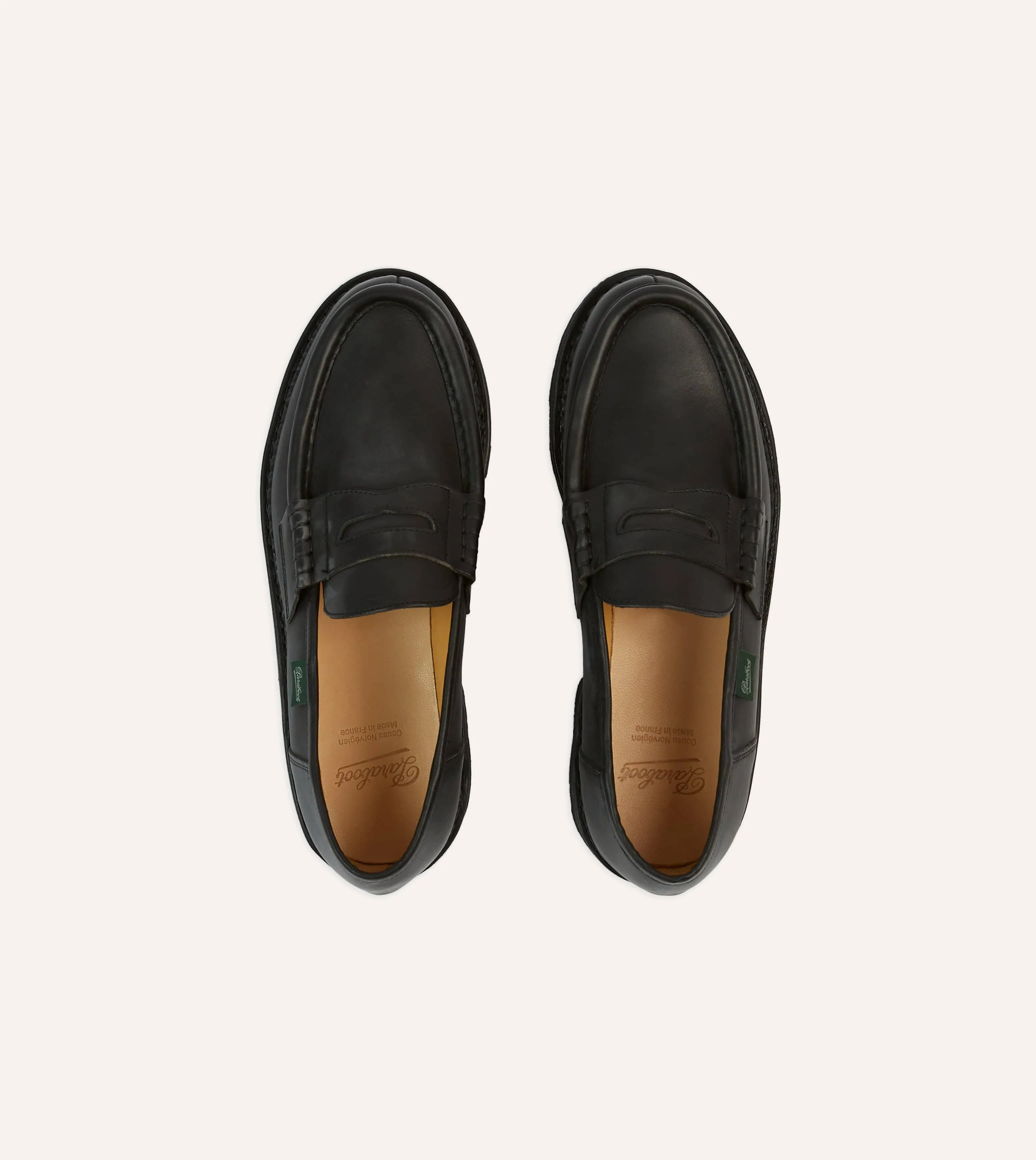 Paraboot Reims Black Leather Loafer sold by Drake's London product image thumbnail 4