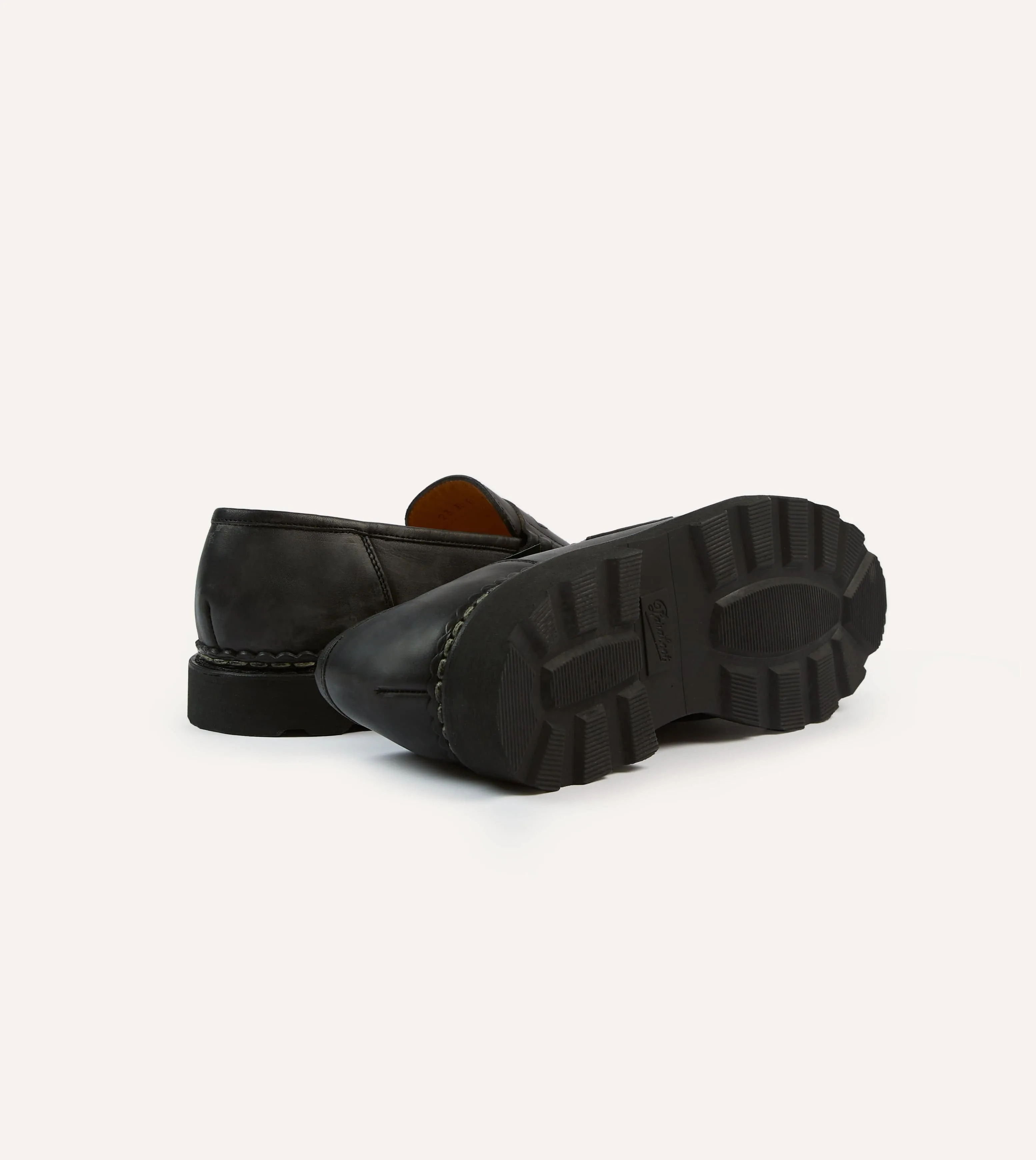 Paraboot Reims Black Leather Loafer sold by Drake's London product image thumbnail 2