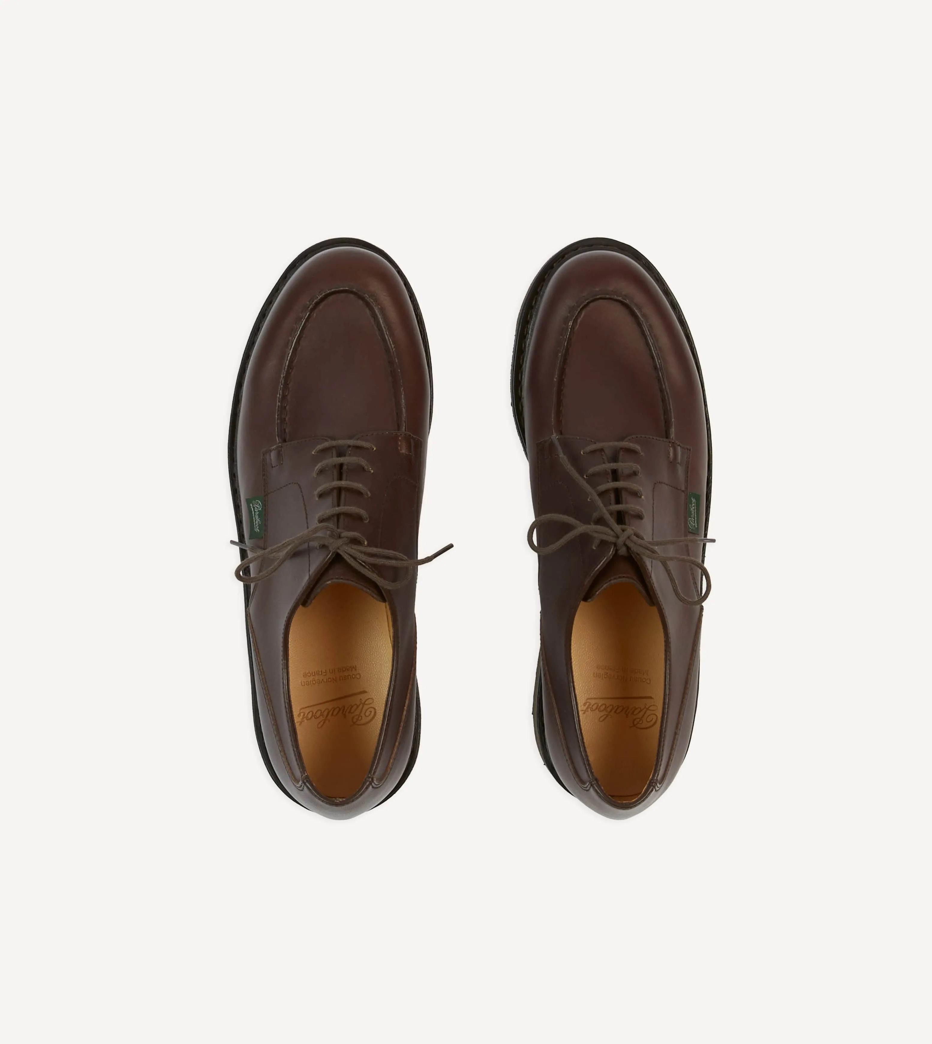 Paraboot Chambord Brown Leather Derby Shoe sold by Drake's London product image thumbnail 4