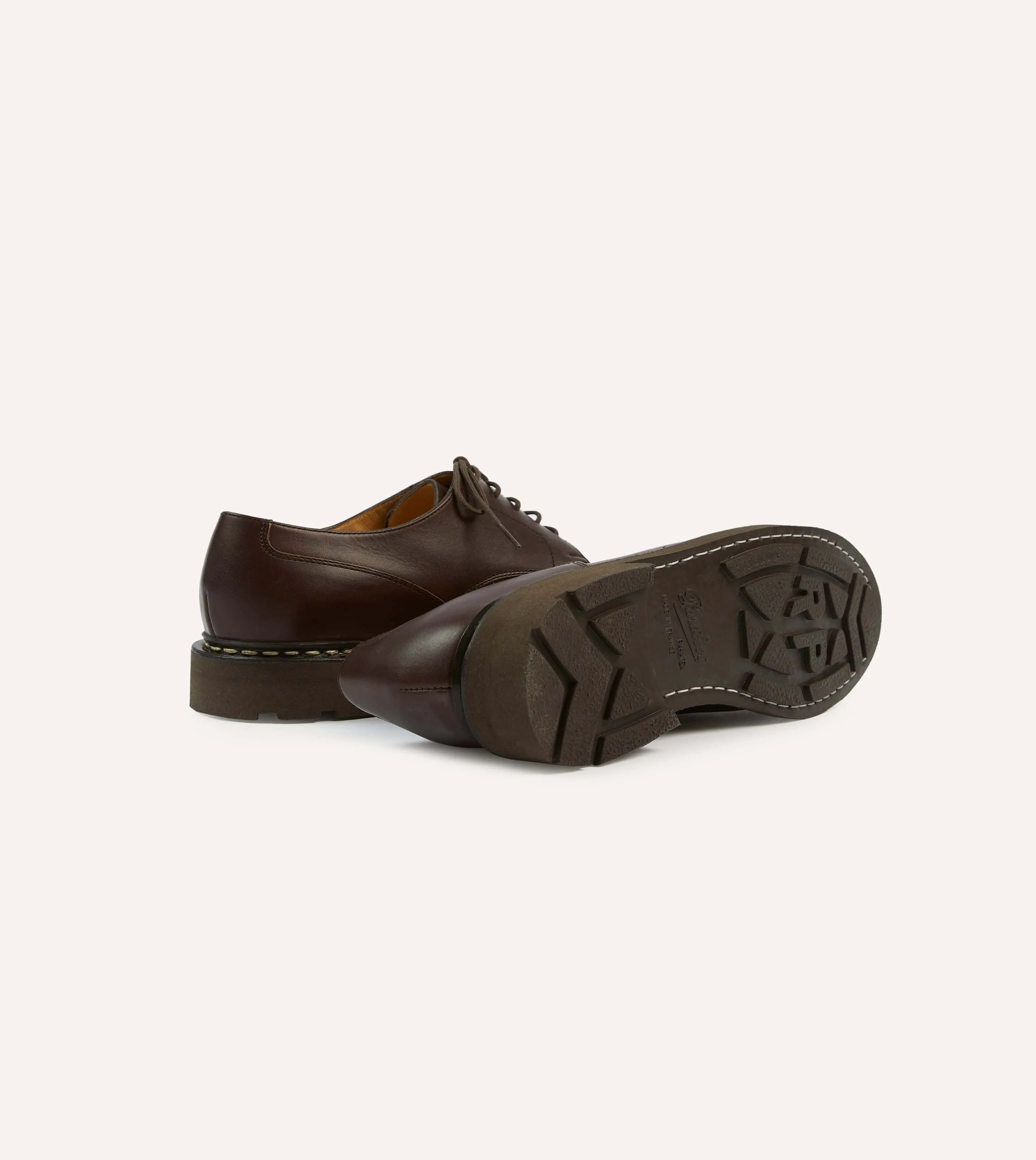 Paraboot Chambord Brown Leather Derby Shoe sold by Drake's London product image thumbnail 2