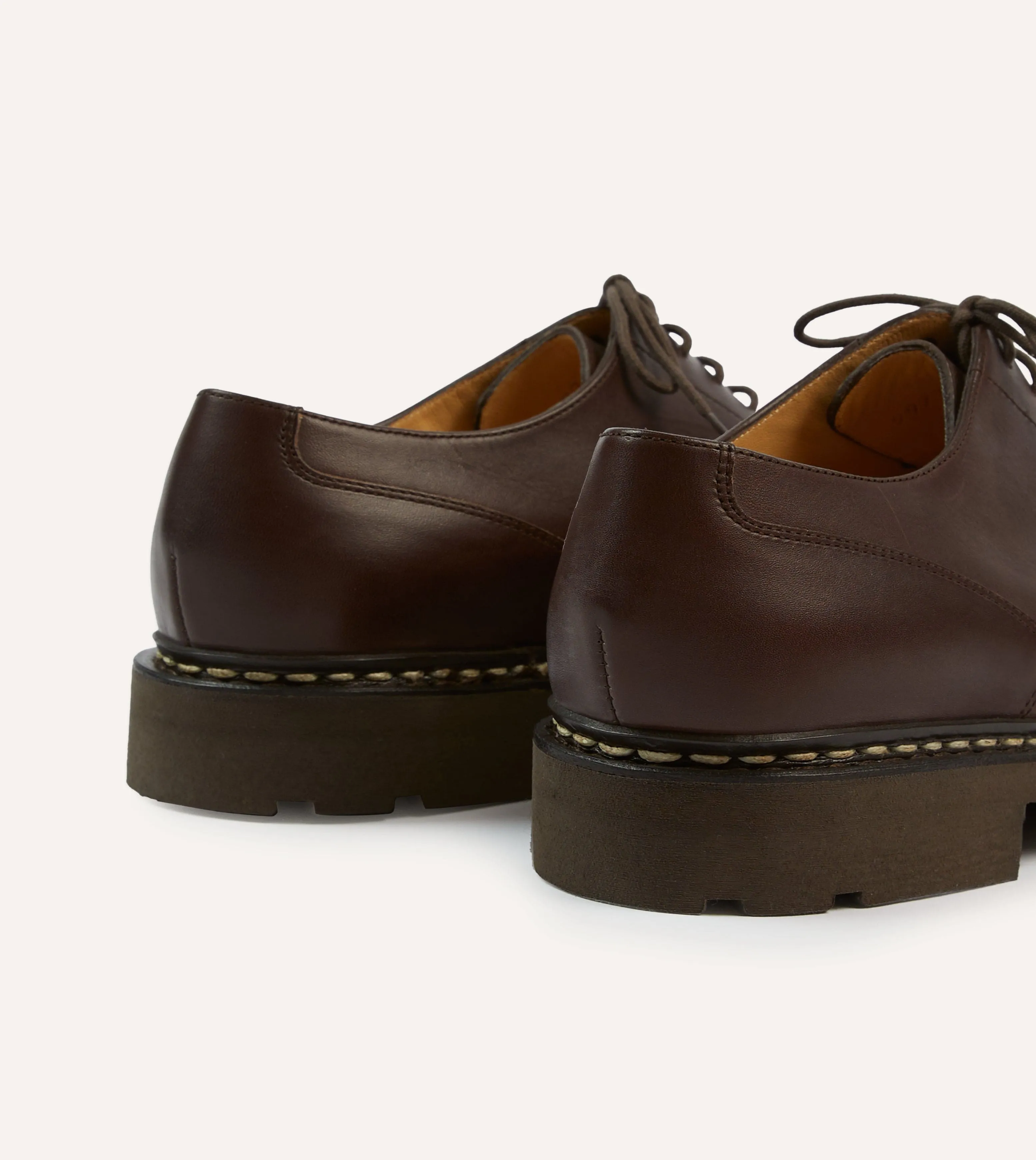 Paraboot Chambord Brown Leather Derby Shoe sold by Drake's London product image thumbnail 5