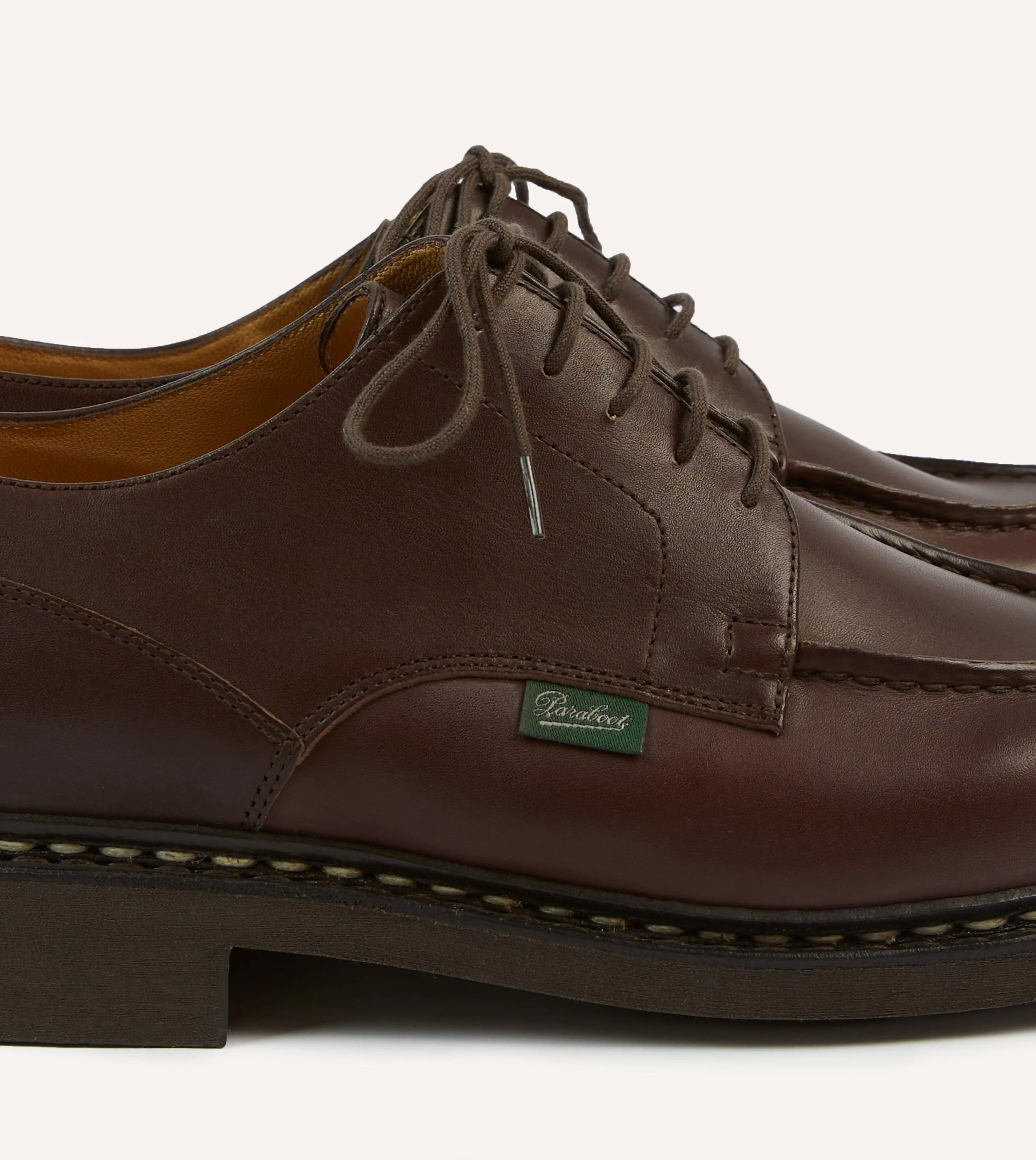 Paraboot Chambord Brown Leather Derby Shoe sold by Drake's London product image thumbnail 3