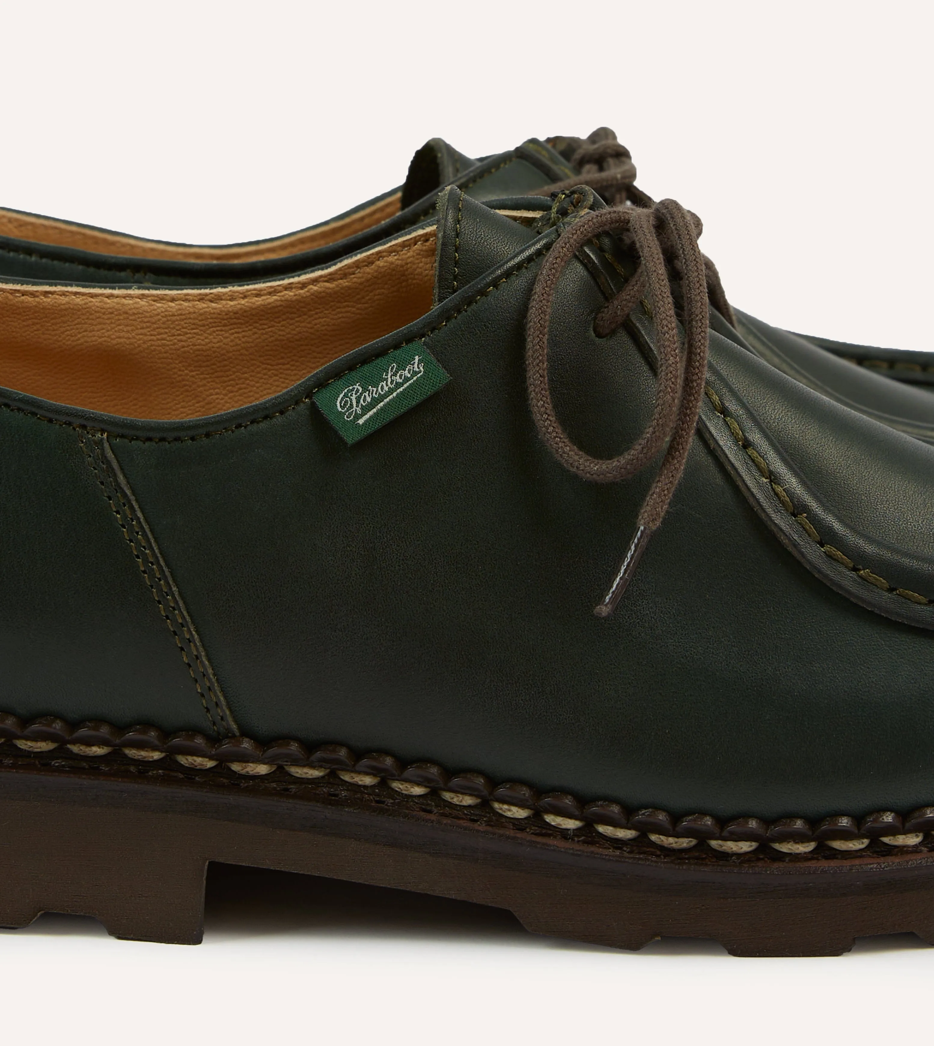 Paraboot Michael Green Leather Derby Shoe sold by Drake's London product image thumbnail 3