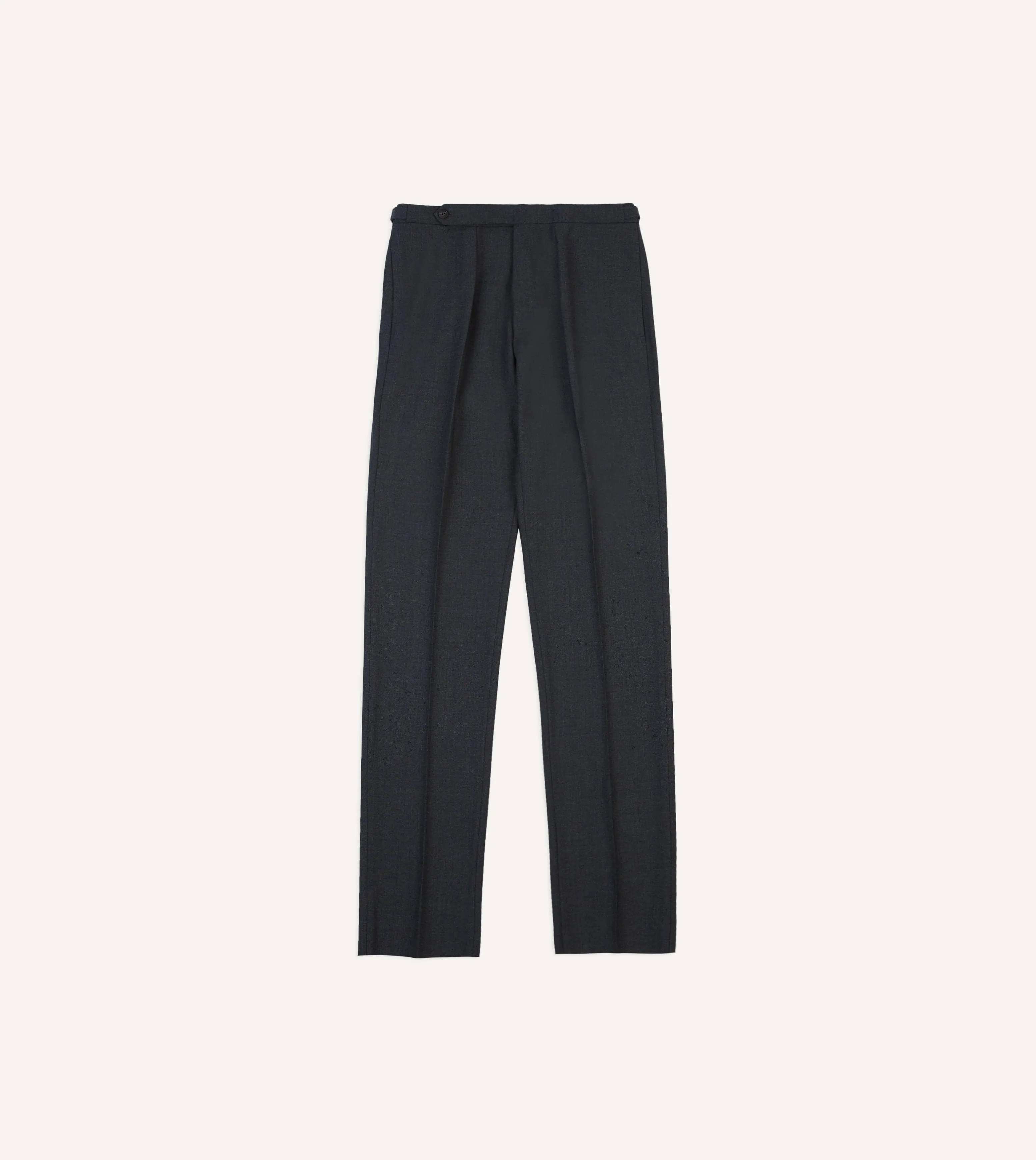 Charcoal Tropical Wool Single Pleat Trouser sold by Drake's London product image thumbnail 3