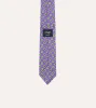 Purple Hexagon Tile Print Silk Self-Tipped Tie sold by Drake's London