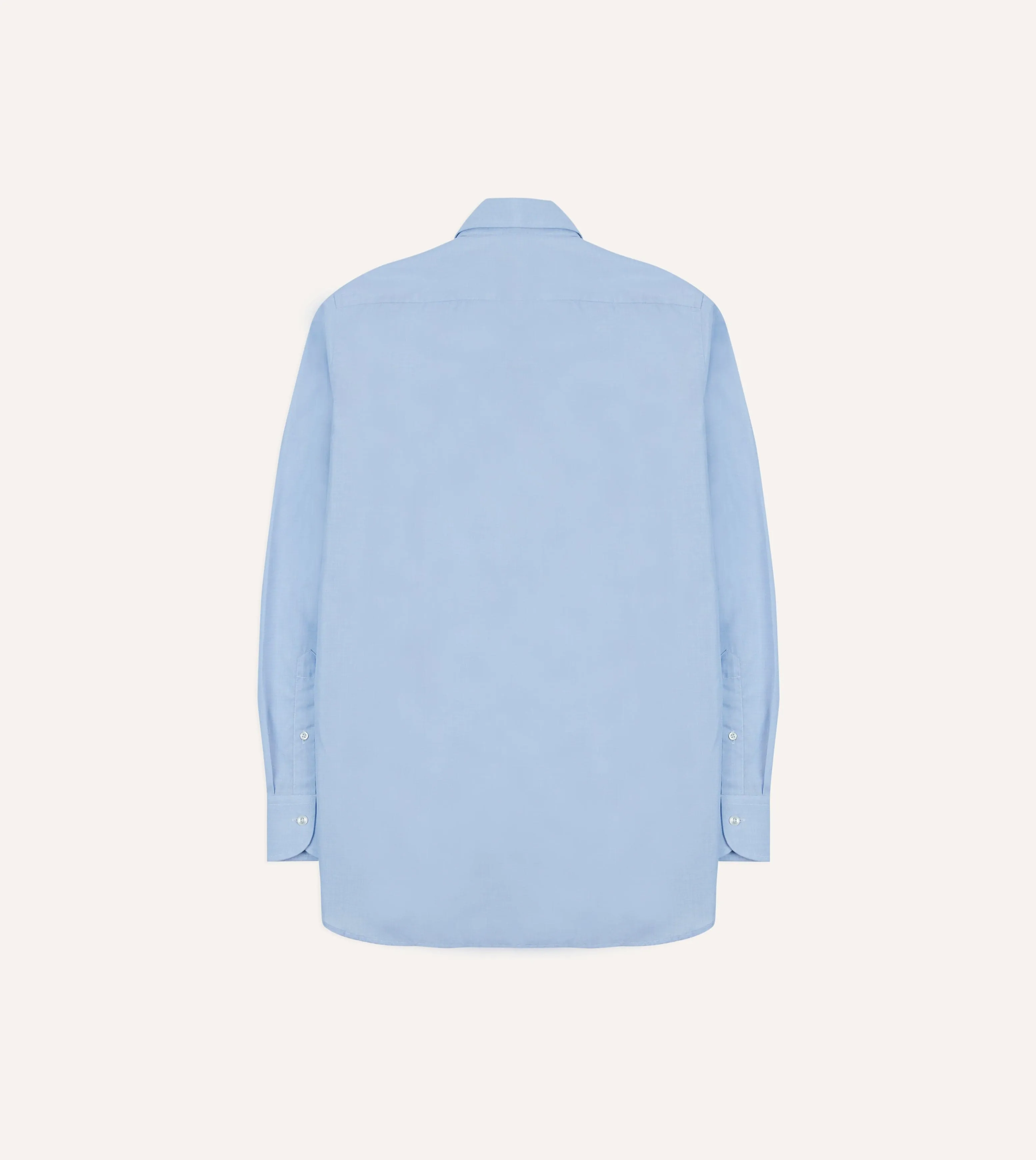 Sky Blue Cotton Spread Collar End-on-End Poplin Shirt sold by Drake's London product image thumbnail 5