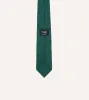 Teal Tussah Hand Rolled Silk Tie sold by Drake's London